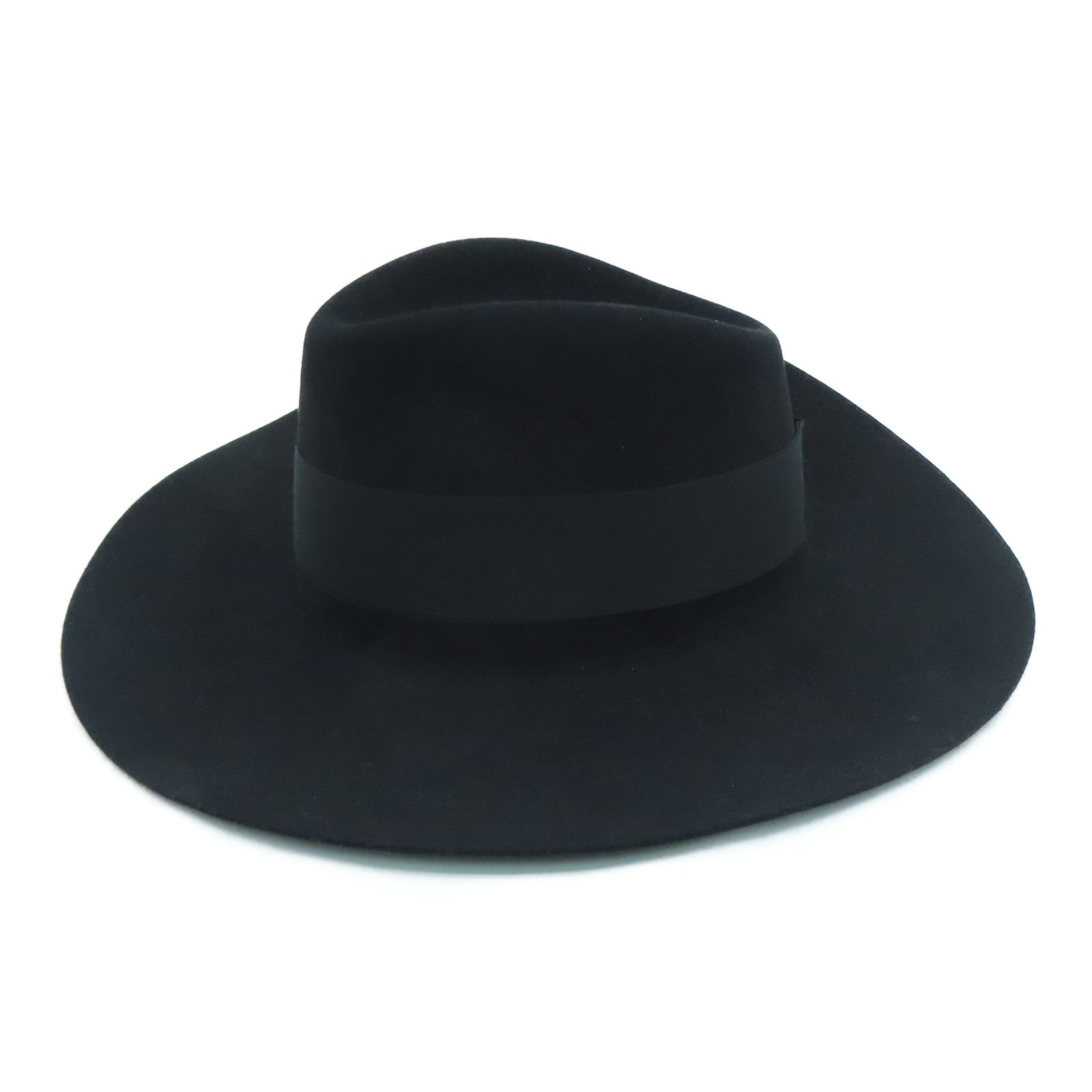 HERMES Rabbit Felt Faubourg Love Hat Hat Black