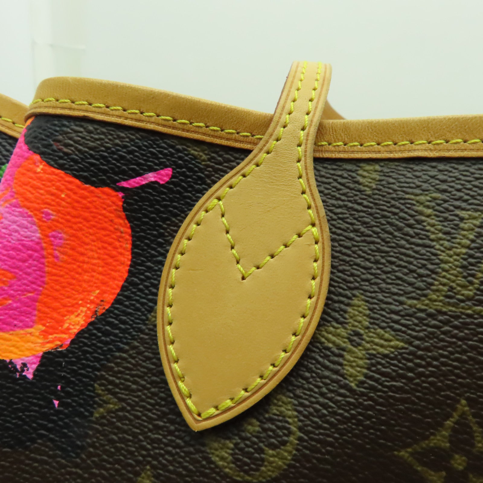 LOUIS VUITTON 【激減優惠】Monogram Neverfull MM Rose金扣手挽袋啡色/紅色/黃色