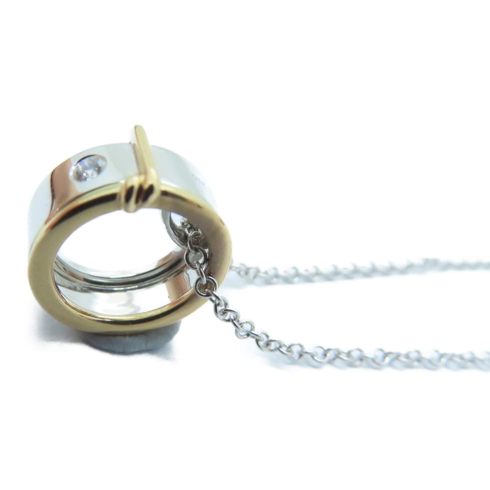 JEWELRY 18K白金Diamond Necklace 0.01ct钻石项链