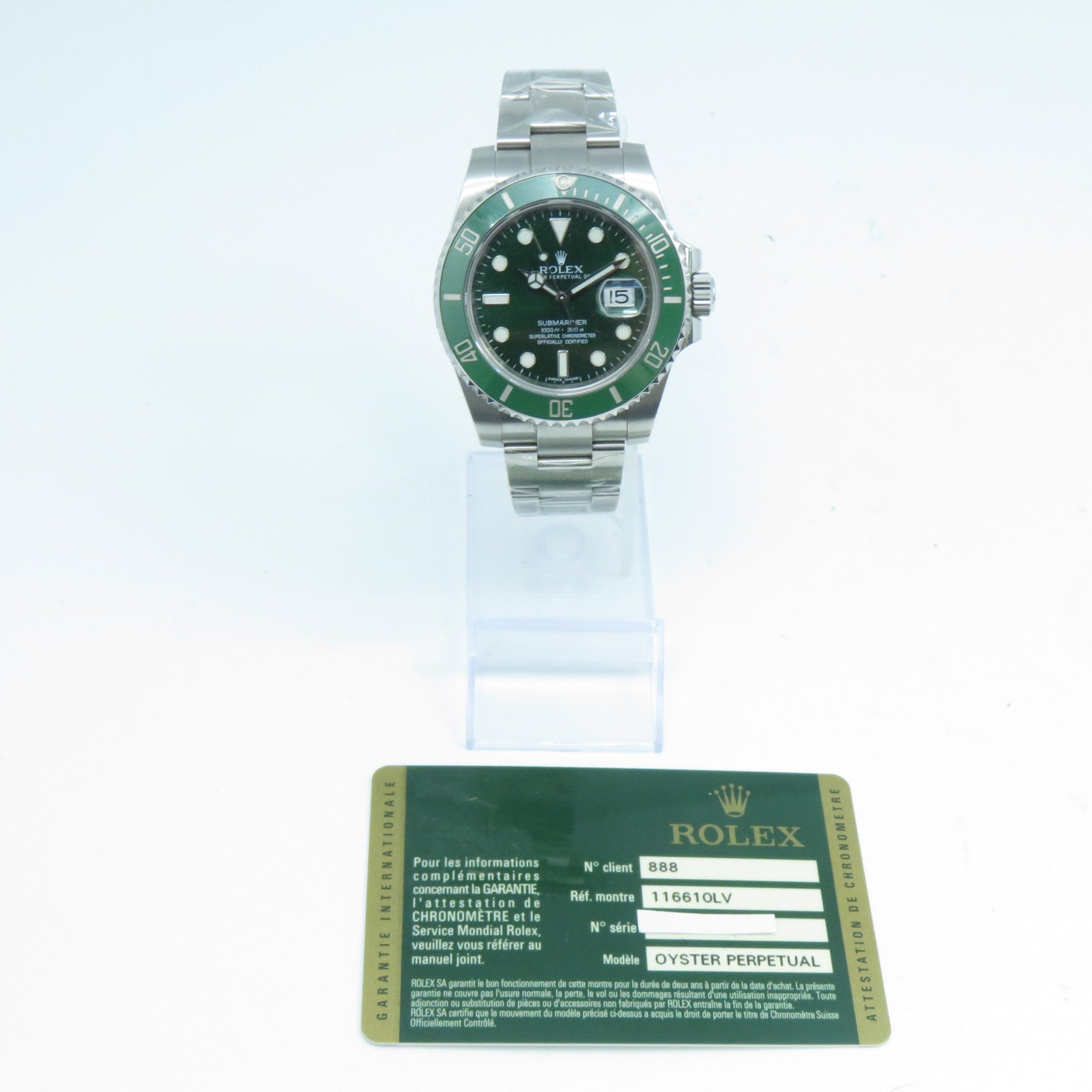ROLEX Submariner不銹鋼自動機芯手錶綠色