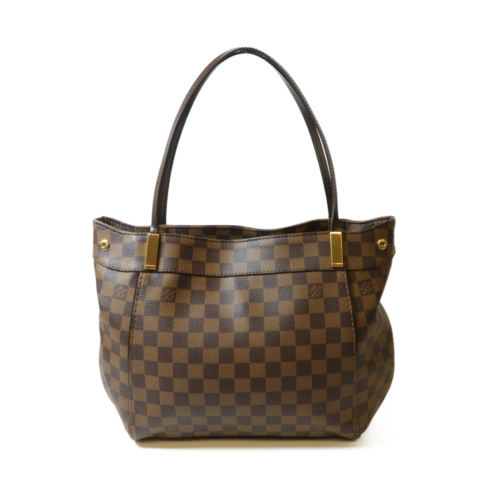 LOUIS VUITTON Damier Marylebone金扣手挽袋啡色