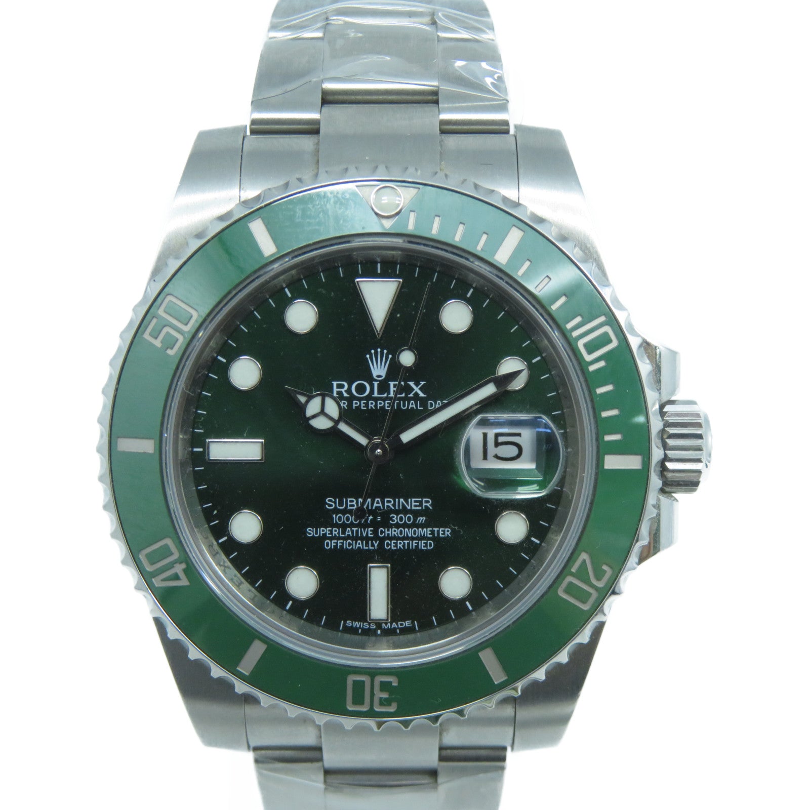 ROLEX Submariner不銹鋼自動機芯手錶綠色