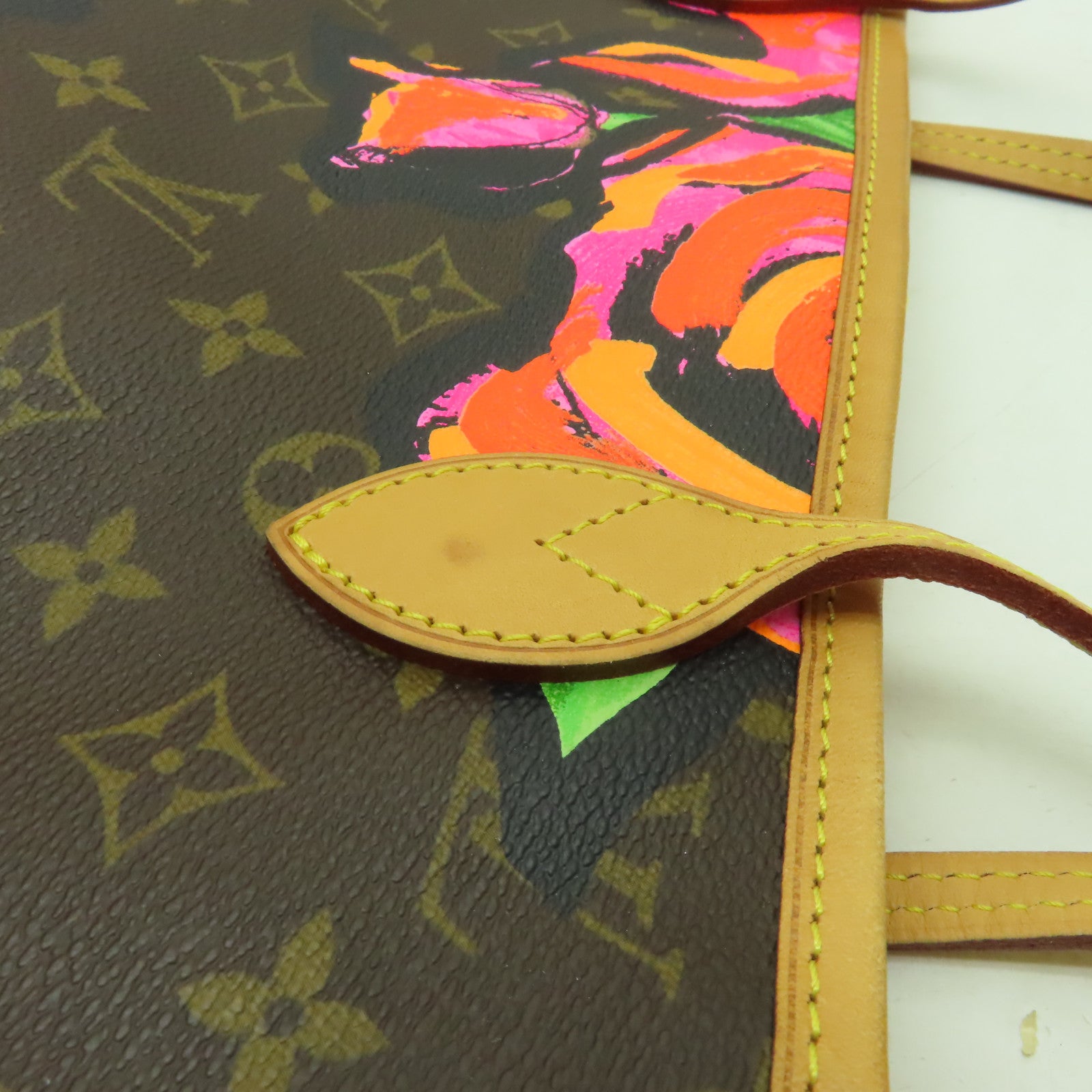 LOUIS VUITTON 【激減優惠】Monogram Neverfull MM Rose金扣手挽袋啡色/紅色/黃色