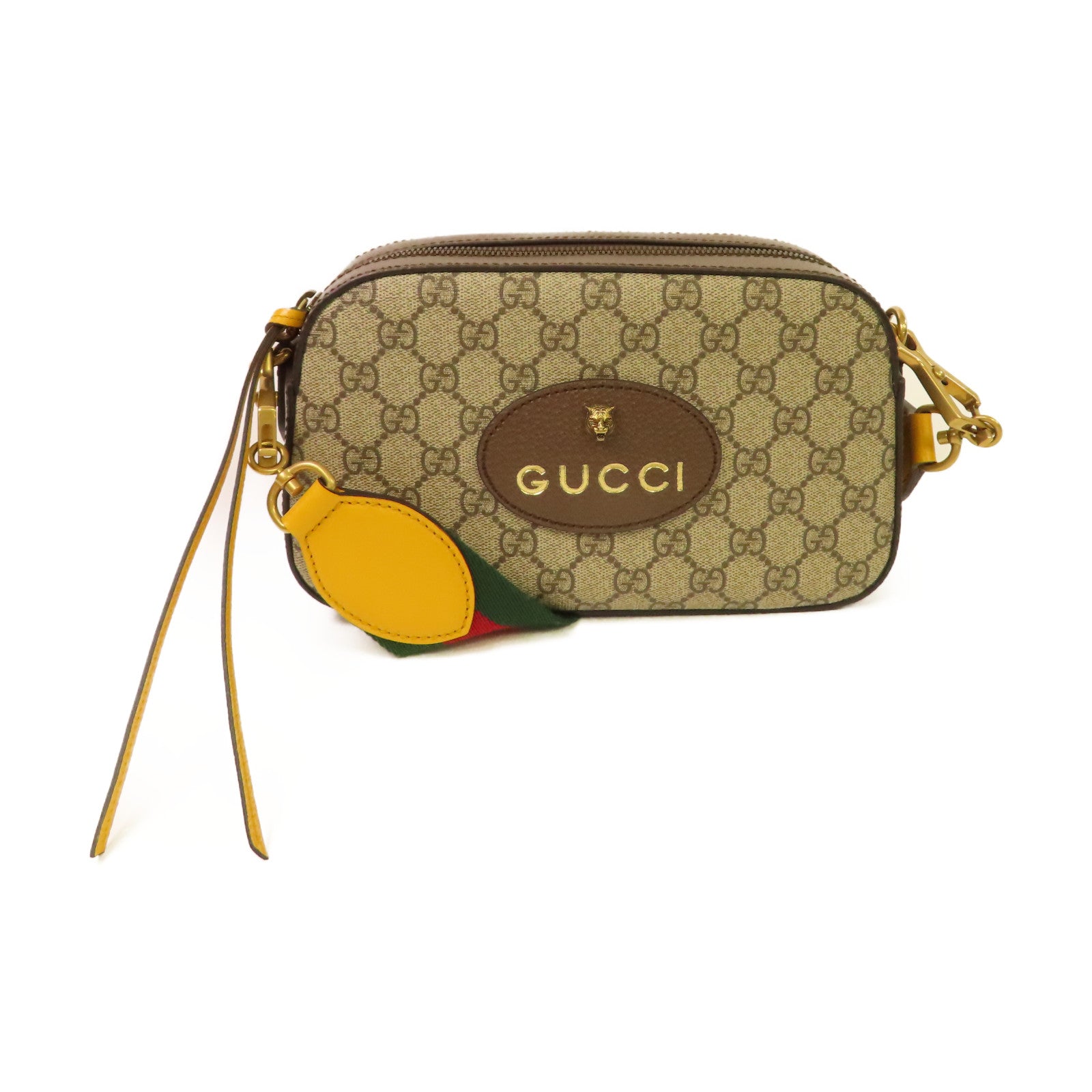 GUCCI 塗層帆布Neo Vintage GG Supreme Shoulder Bag肩背袋啡色