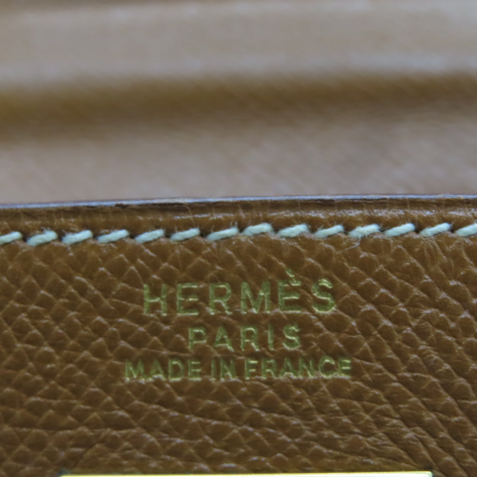 HERMES Epsom皮革Kelly 32金扣手挽袋啡色