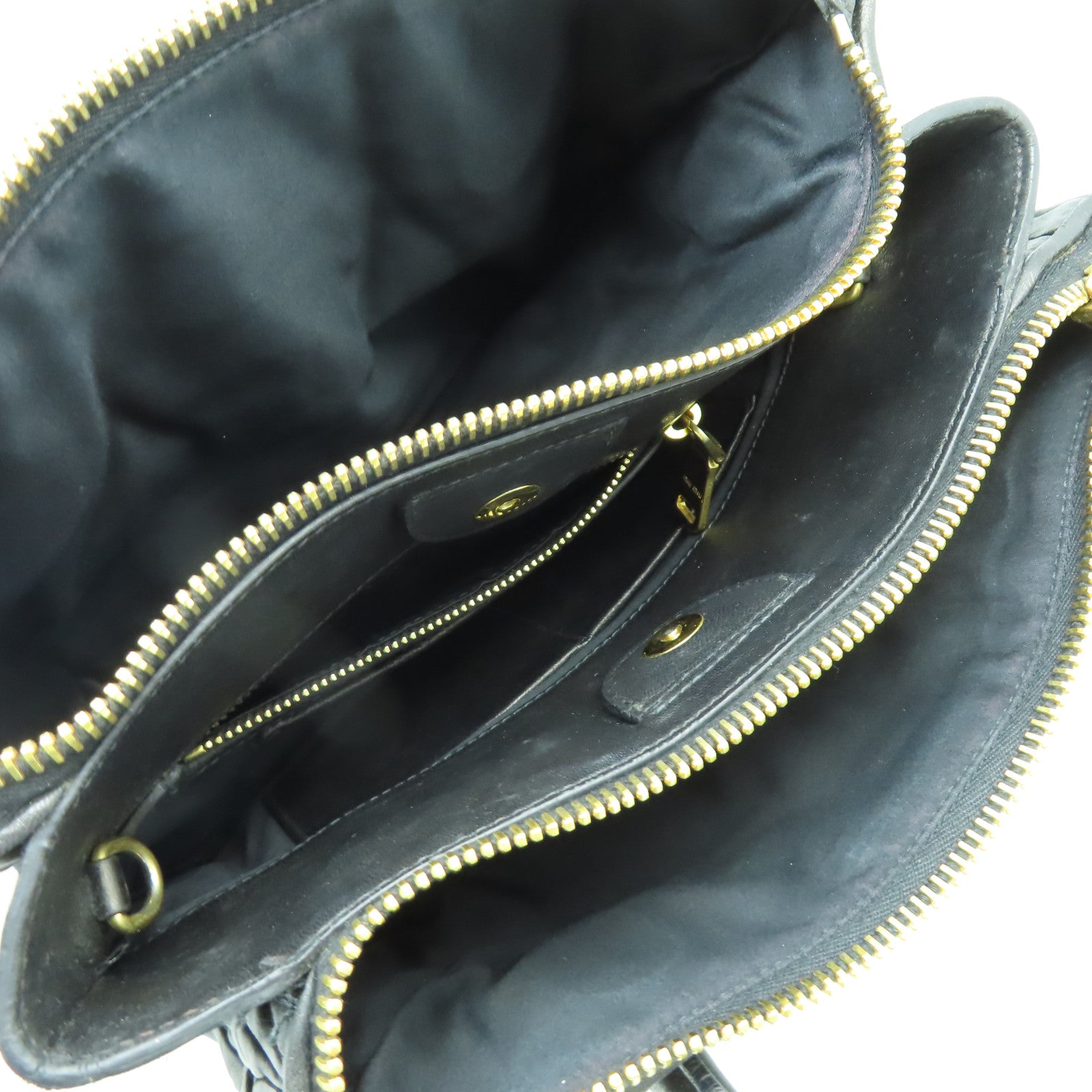 Miu Miu 羊皮皮革2 Way Shoulder Bag金扣手挽肩背兩用袋黑色