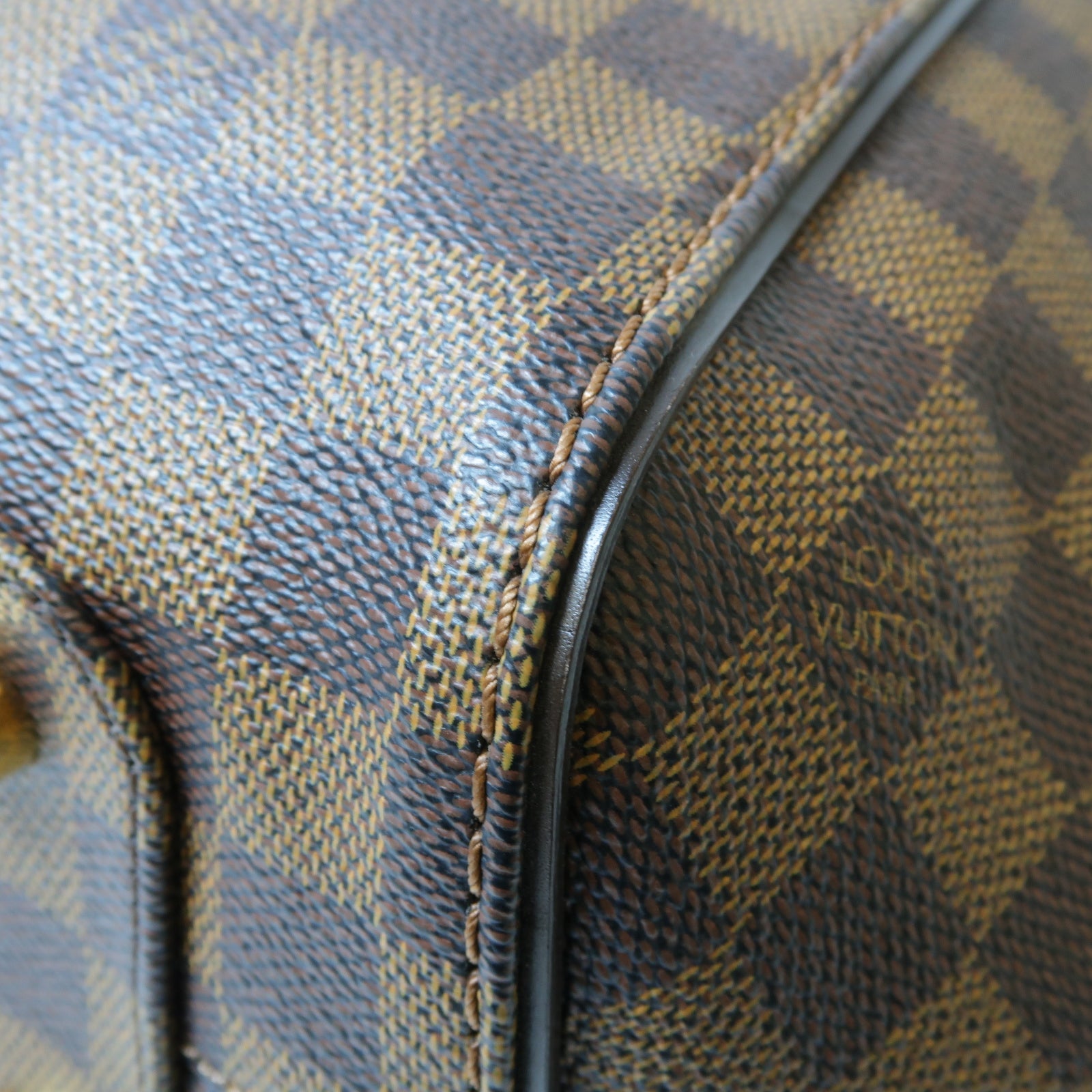 LOUIS VUITTON Damier Marylebone金扣手挽袋啡色