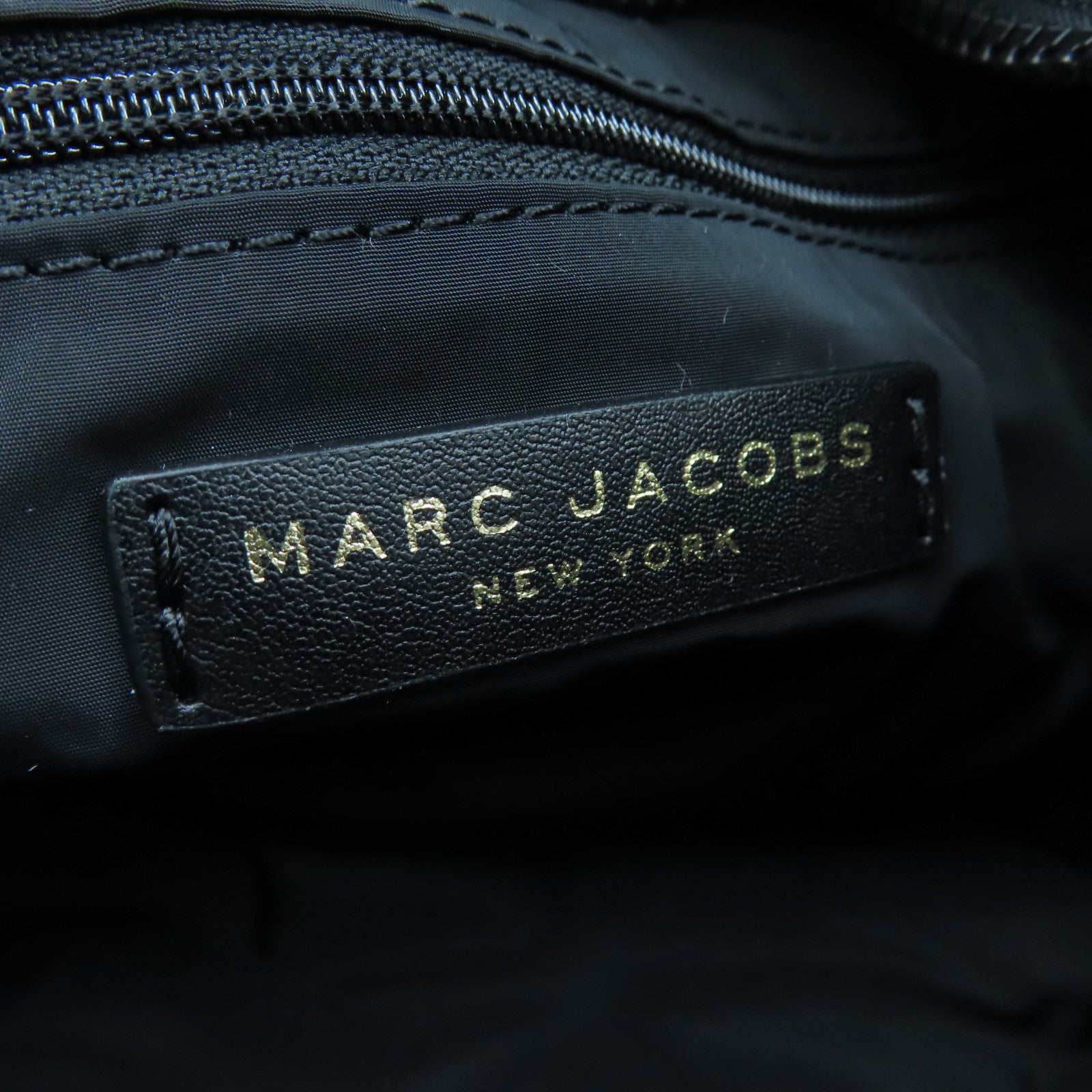 MARC JACOBS Nylon Shoulder Bag Gold Buckle Shoulder Bag Black