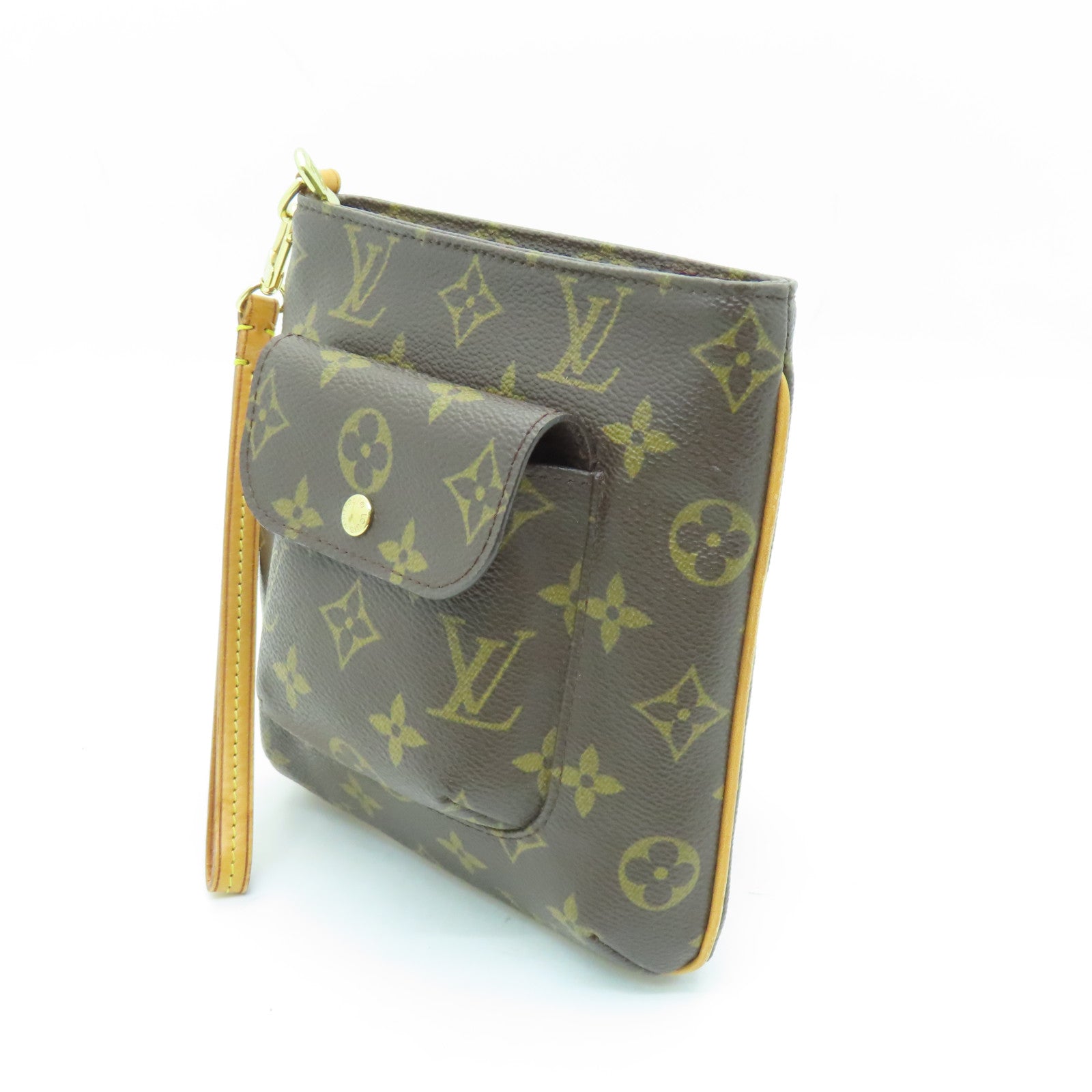 LOUIS VUITTON 【激減優惠】Monogram Partition Clutch Bag金扣手拿包啡色