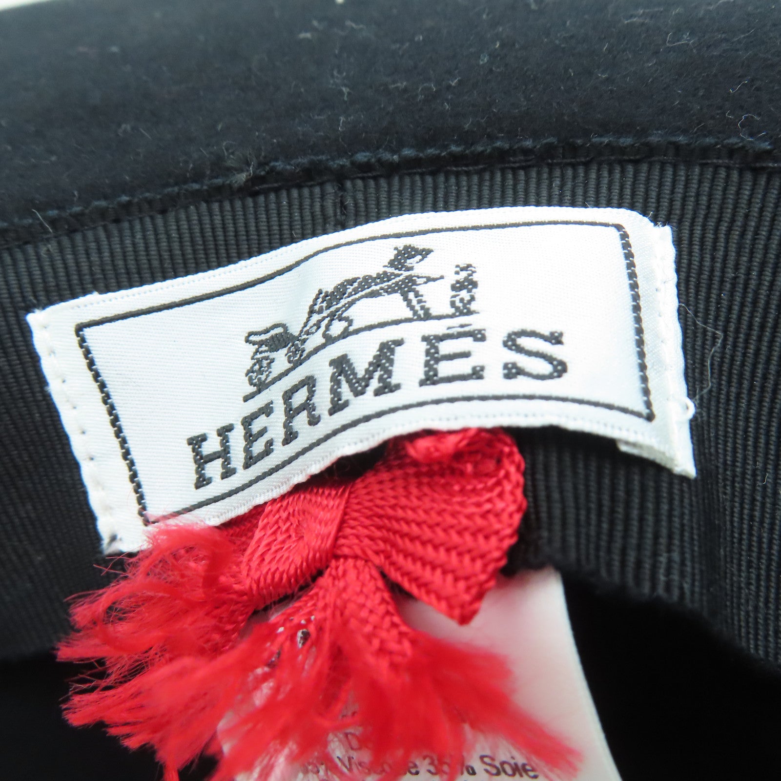 HERMES Rabbit Felt Faubourg Love Hat Hat Black