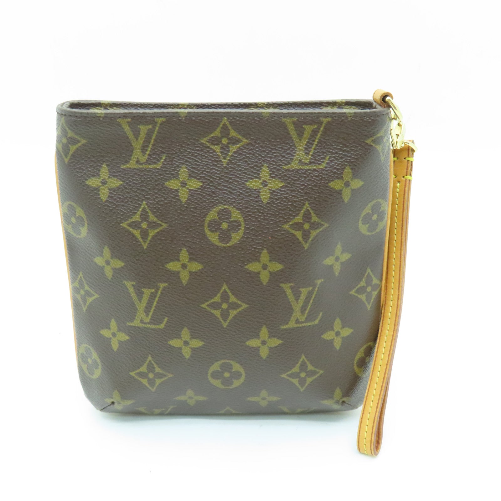 LOUIS VUITTON 【激減優惠】Monogram Partition Clutch Bag金扣手拿包啡色