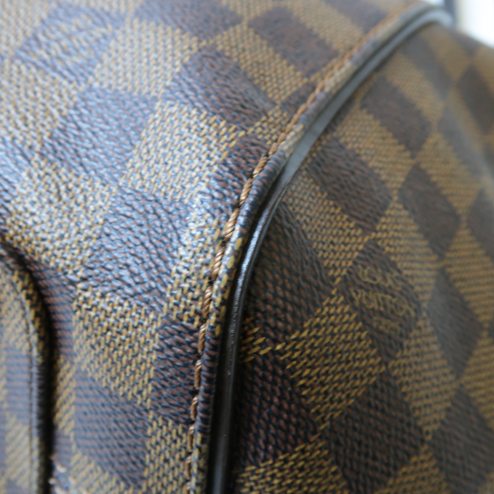 LOUIS VUITTON Damier Marylebone金扣手挽袋啡色