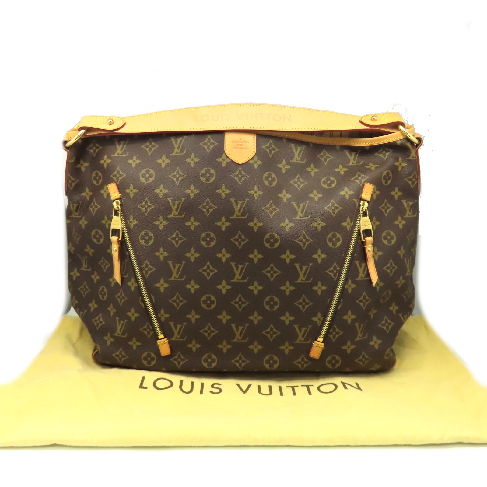 LOUIS VUITTON Monogram Delightful GM手挽袋啡色