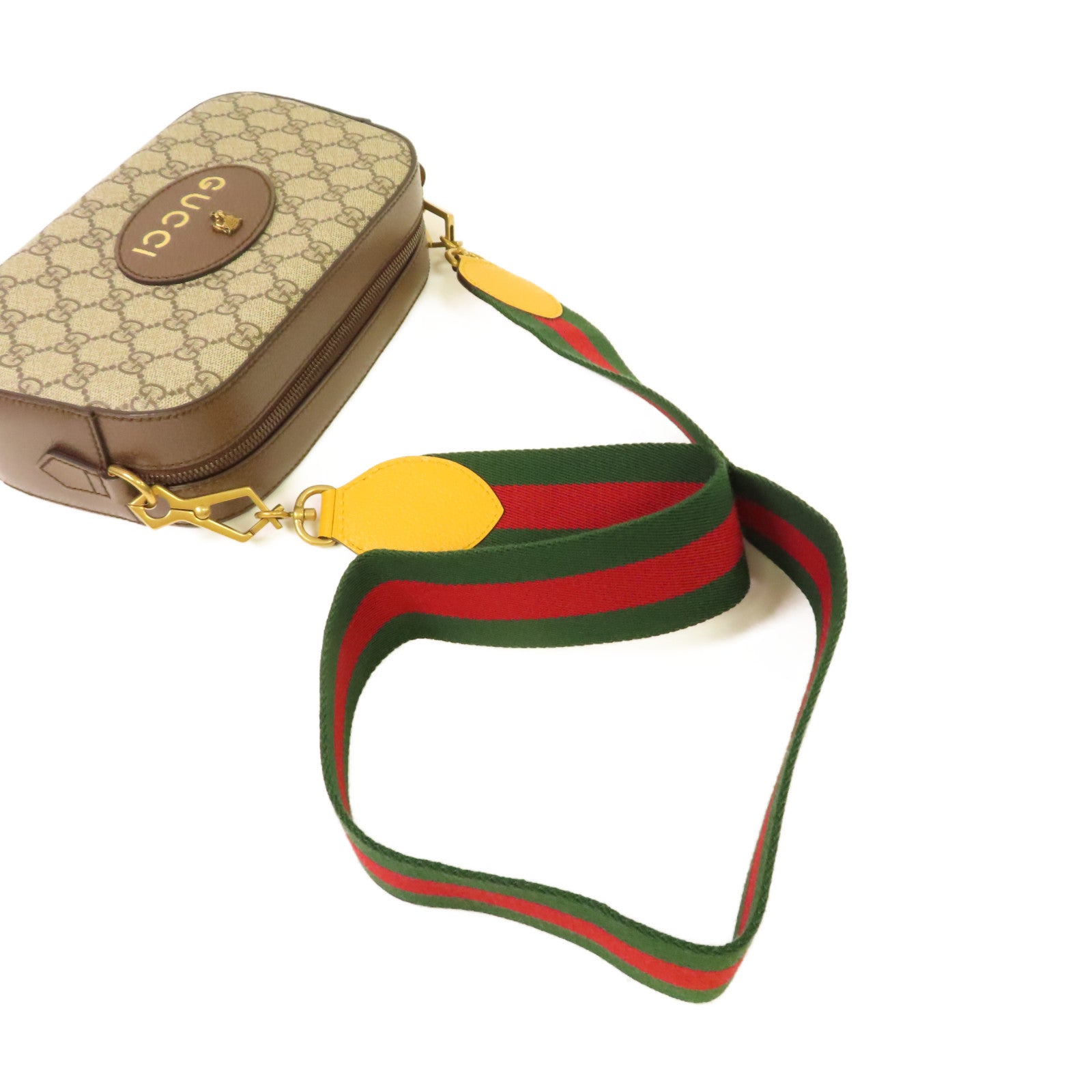 GUCCI 塗層帆布Neo Vintage GG Supreme Shoulder Bag肩背袋啡色