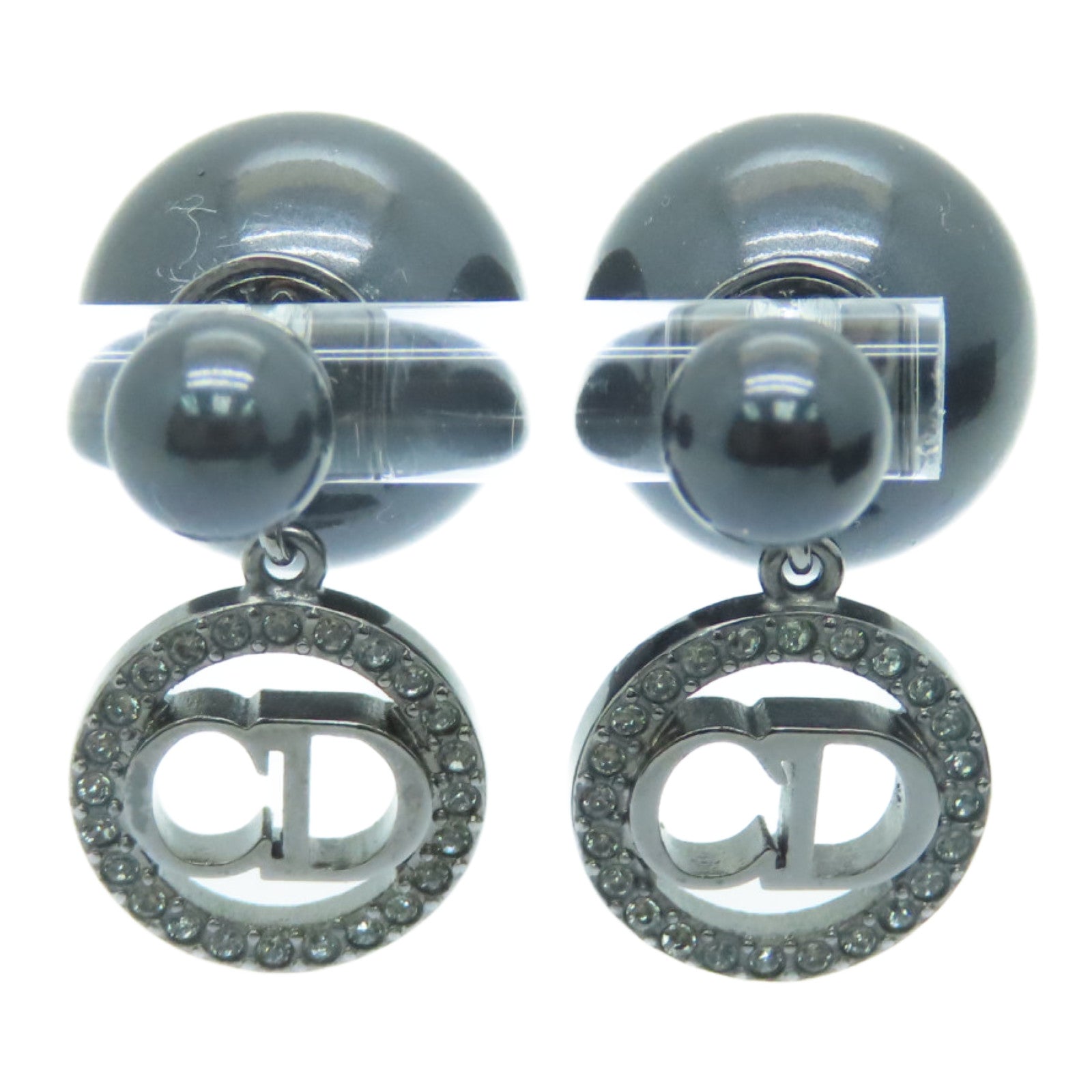 Dior 金屬Earrings耳環黑色/灰色