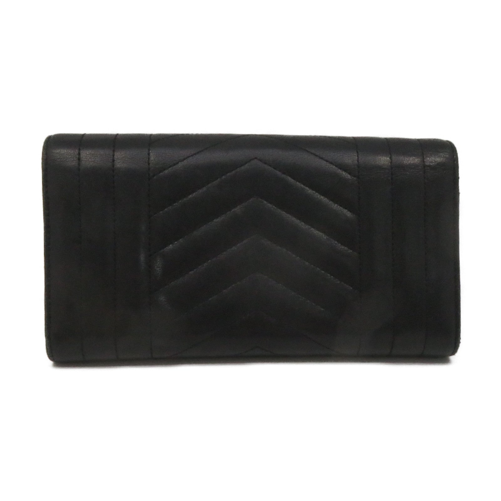 SAINT LAURENT 牛皮皮革Long Wallet長錢包黑色