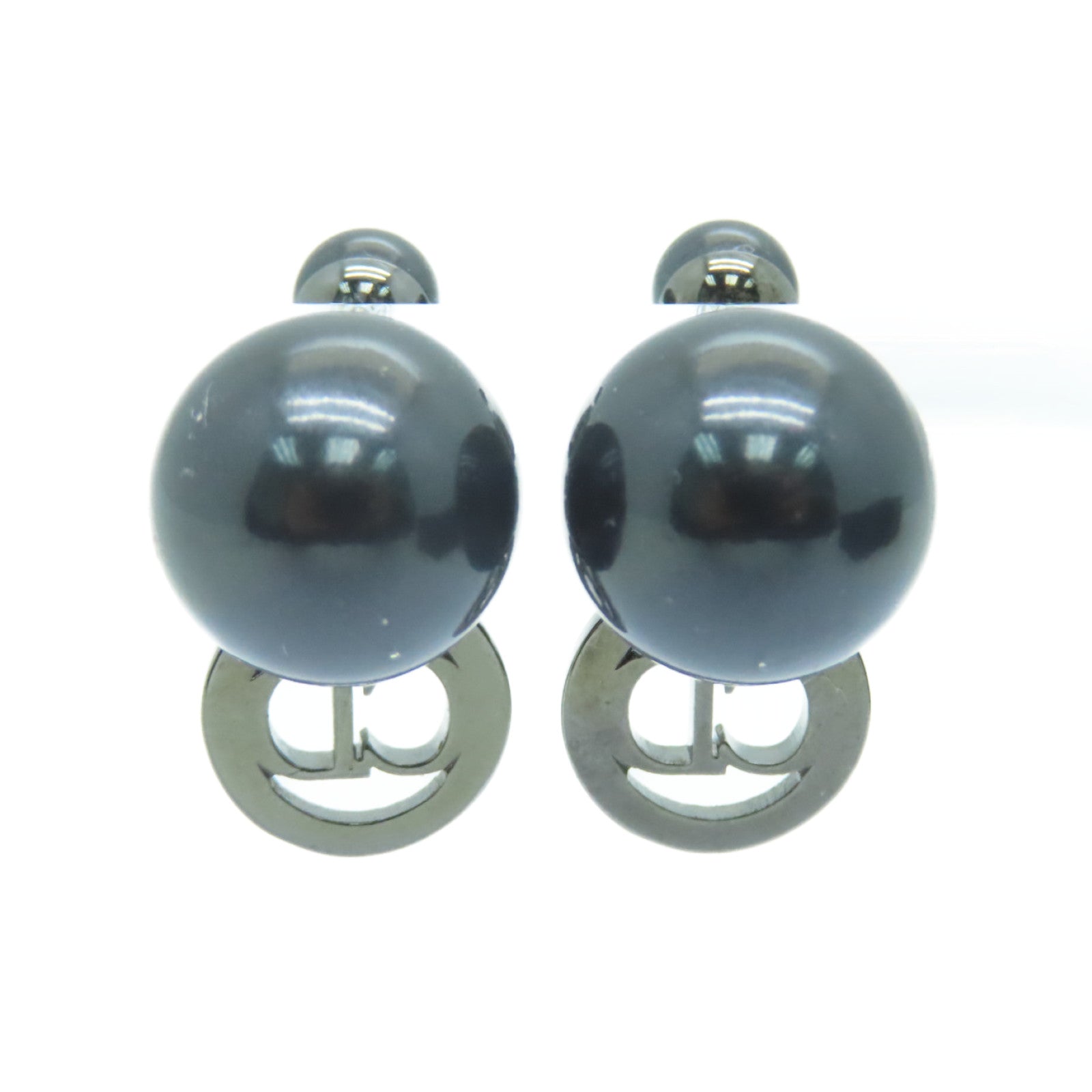 Dior 金屬Earrings耳環黑色/灰色