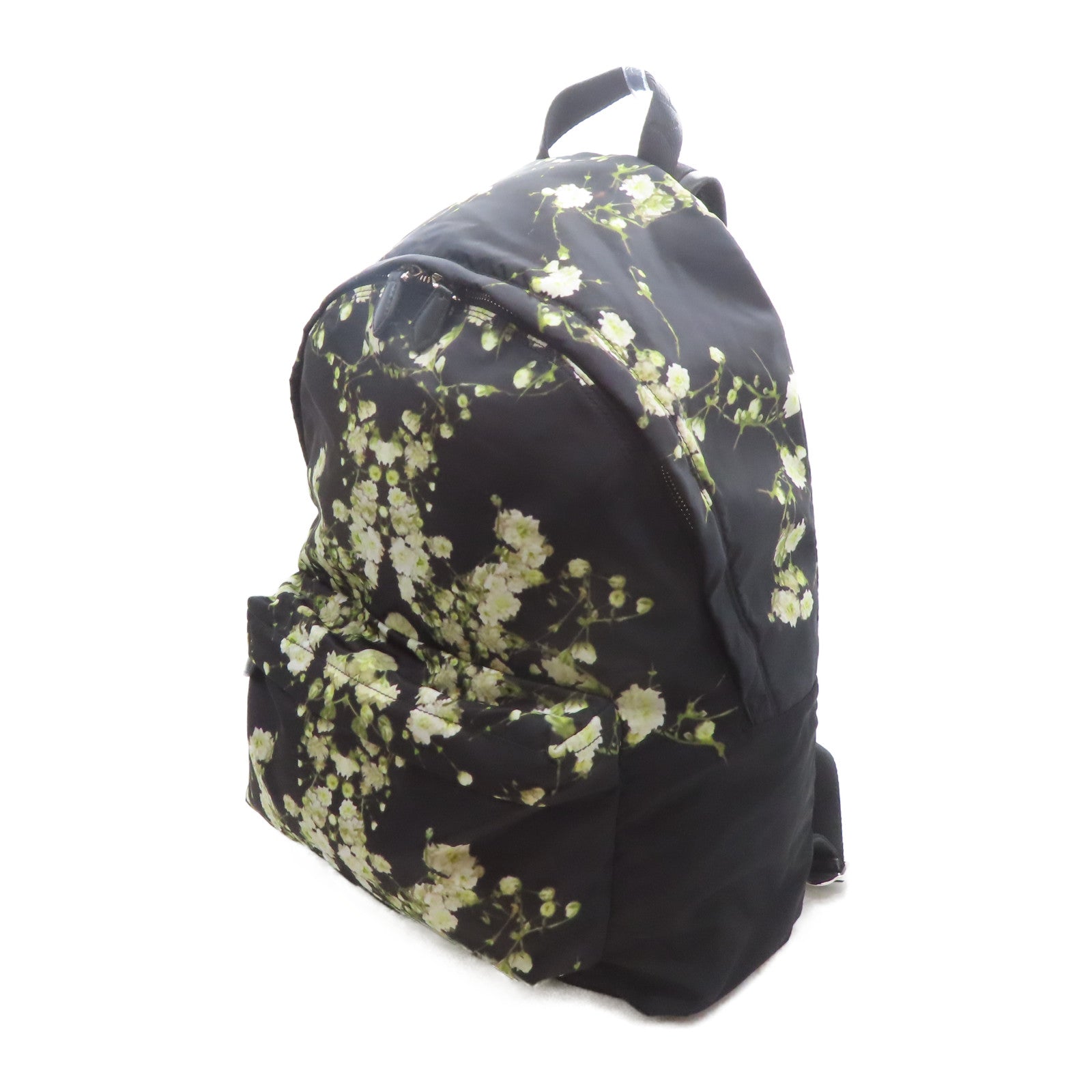 GIVENCHY 尼龍Backpack銀扣背包黑色