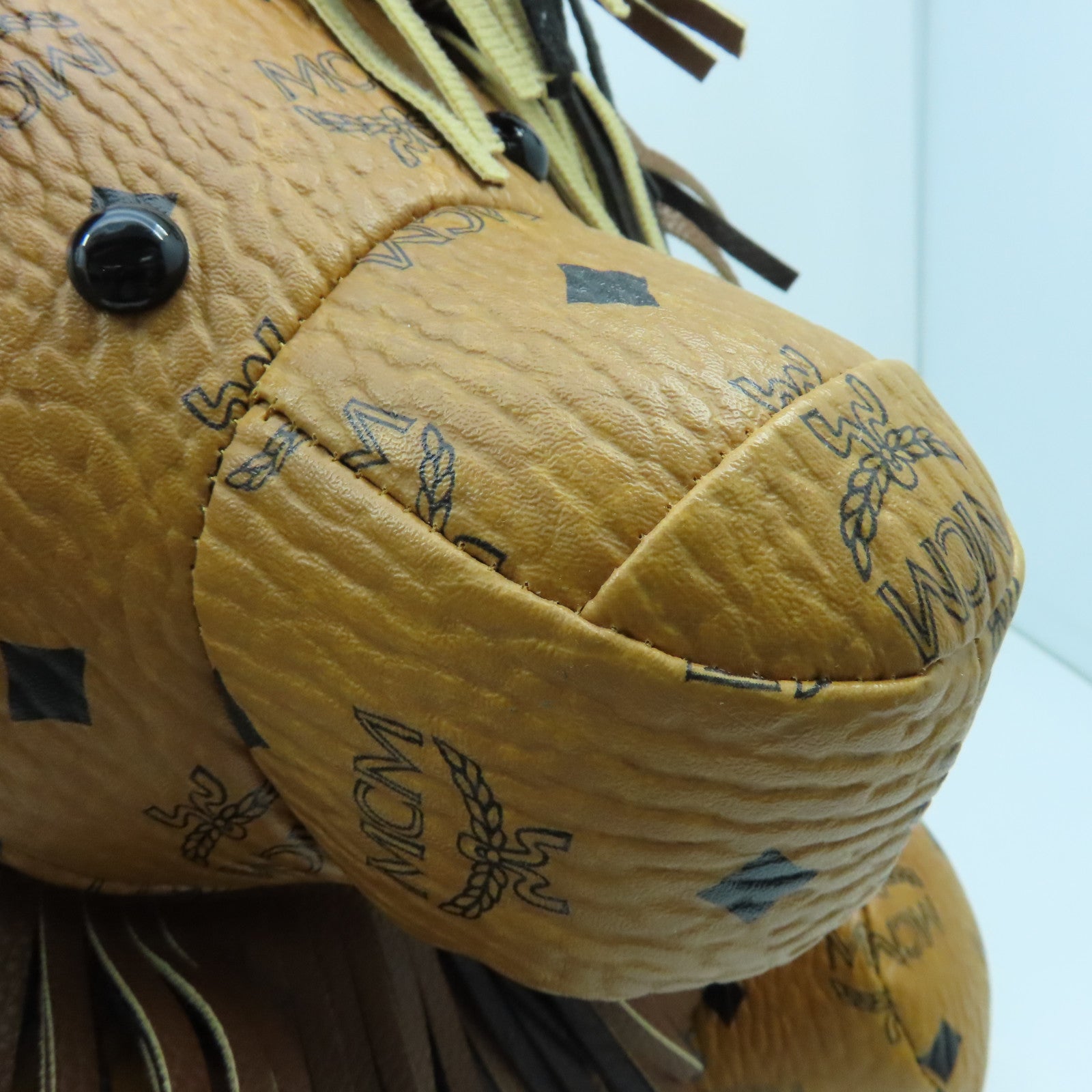 MCM 牛皮皮革Backpack金扣背包啡色