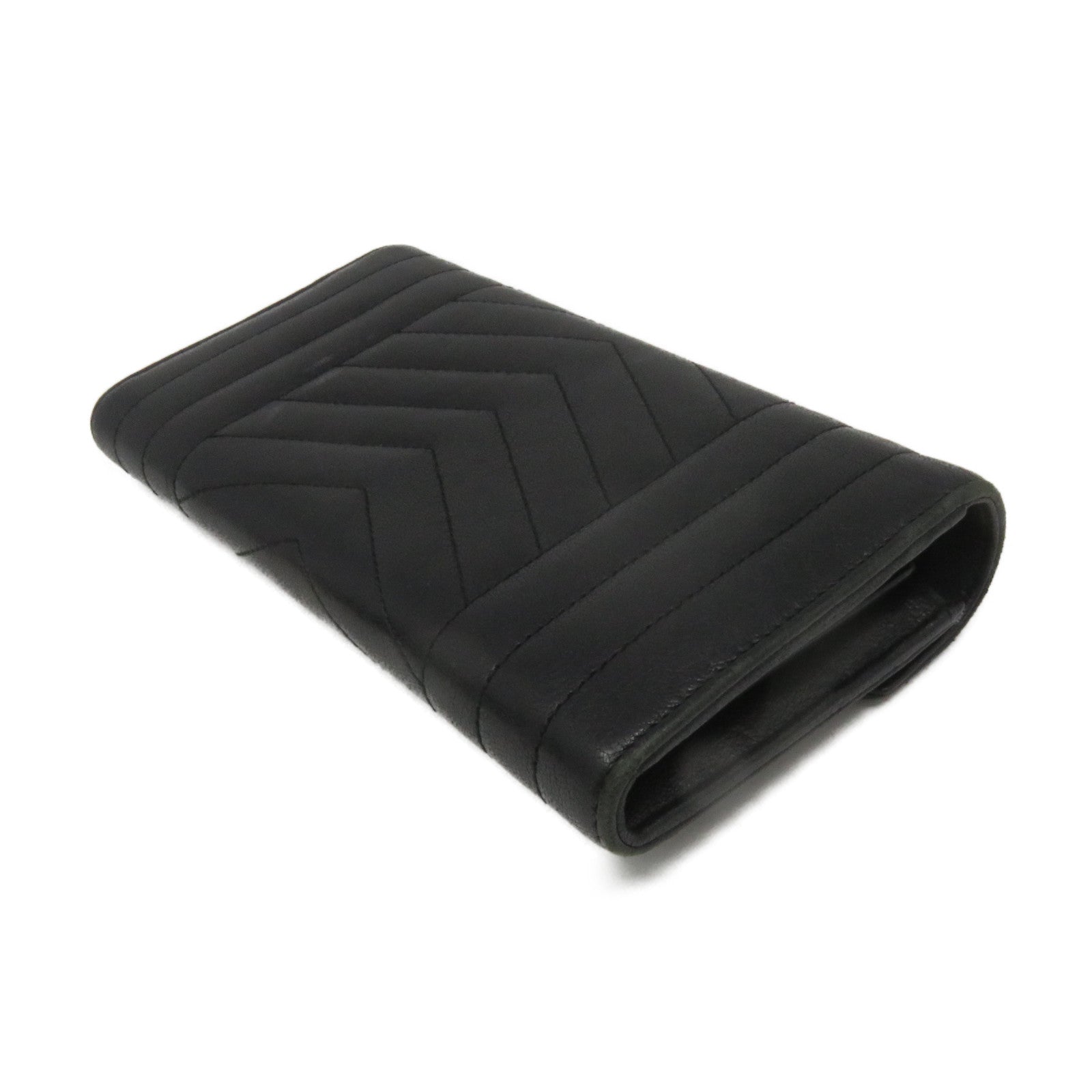 SAINT LAURENT 牛皮皮革Long Wallet長錢包黑色