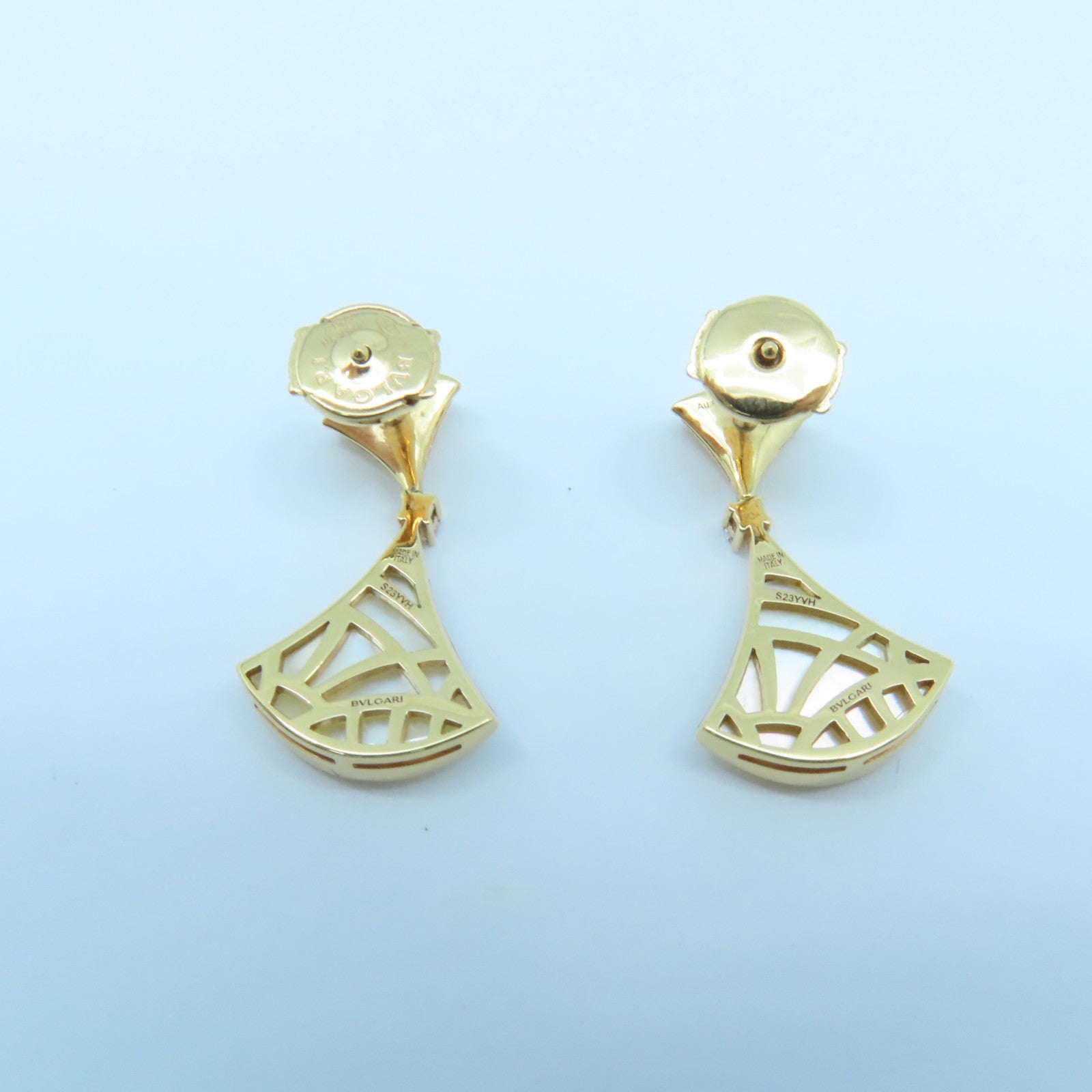 BVLGARI 18K玫瑰金Divas Dream Earrings 0.07ct鑽石/珍珠母耳環