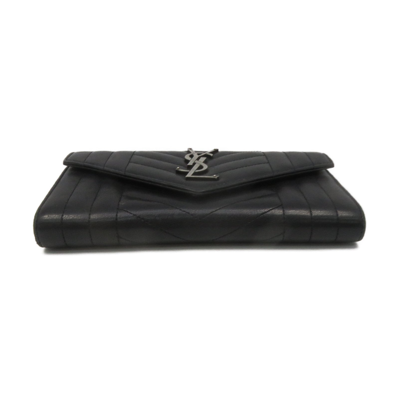 SAINT LAURENT 牛皮皮革Long Wallet長錢包黑色