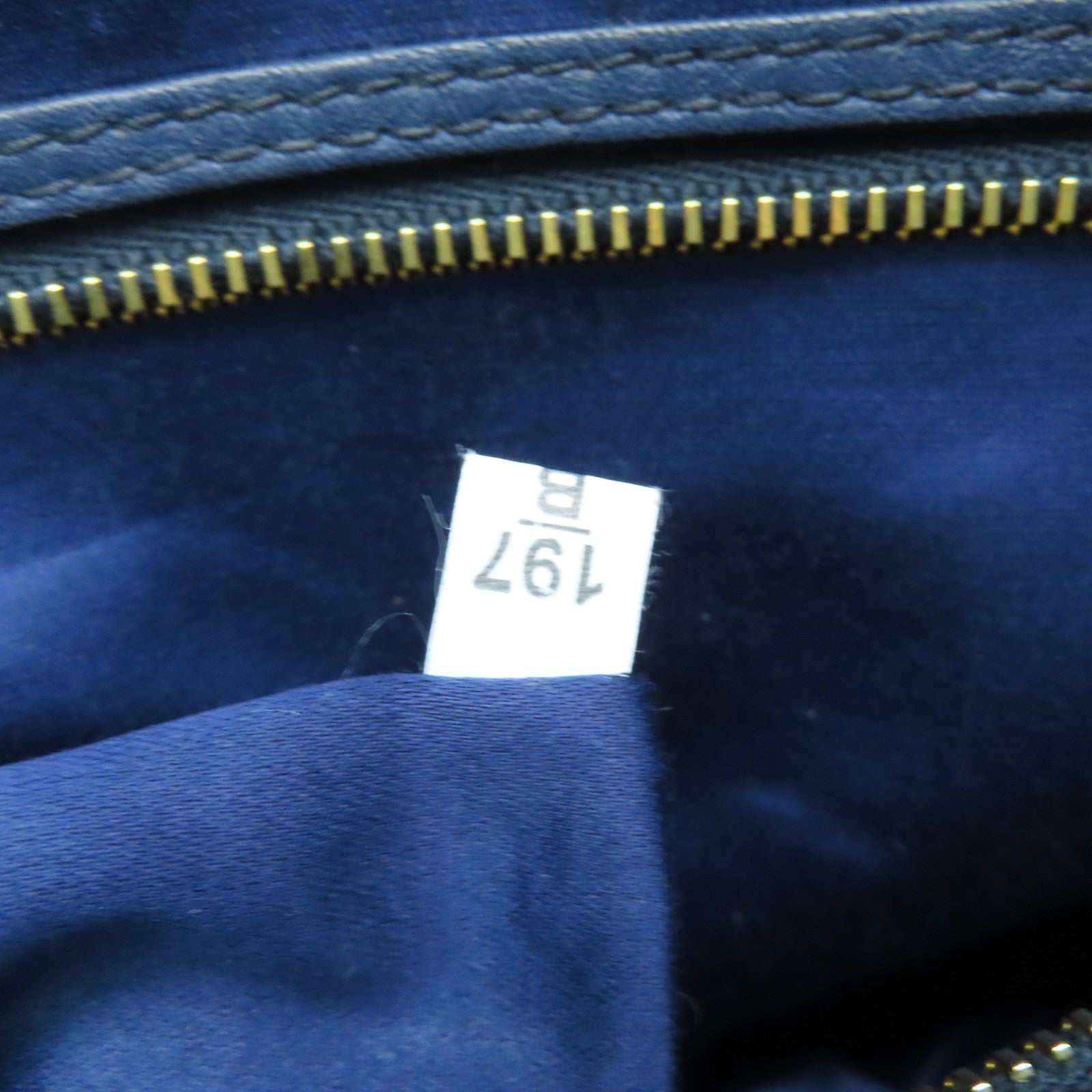 Miu Miu Leather Shoulder Bag Gold Buckle Blue