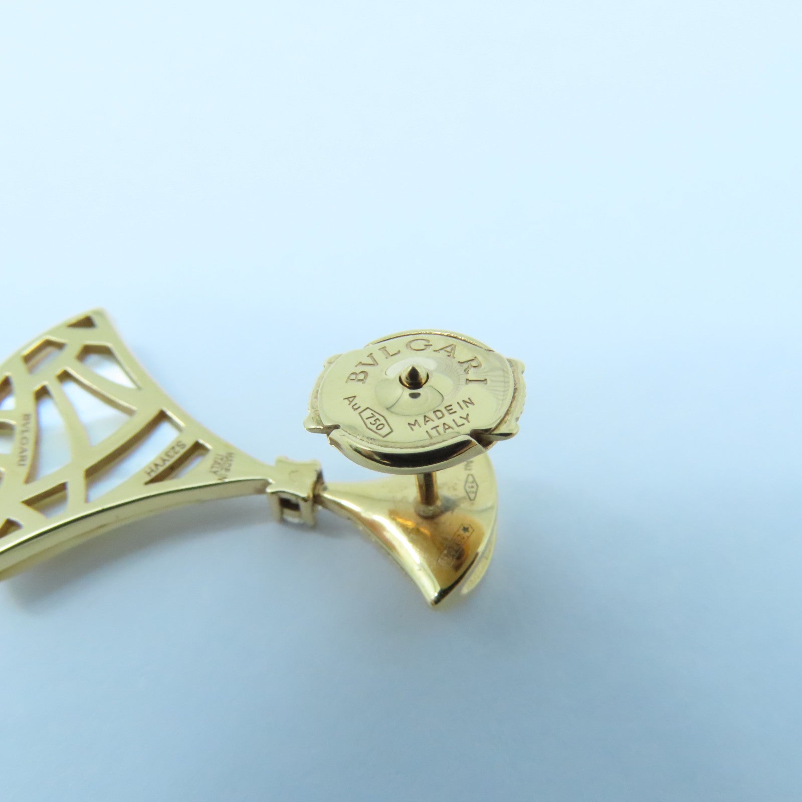 BVLGARI 18K玫瑰金Divas Dream Earrings 0.07ct鑽石/珍珠母耳環