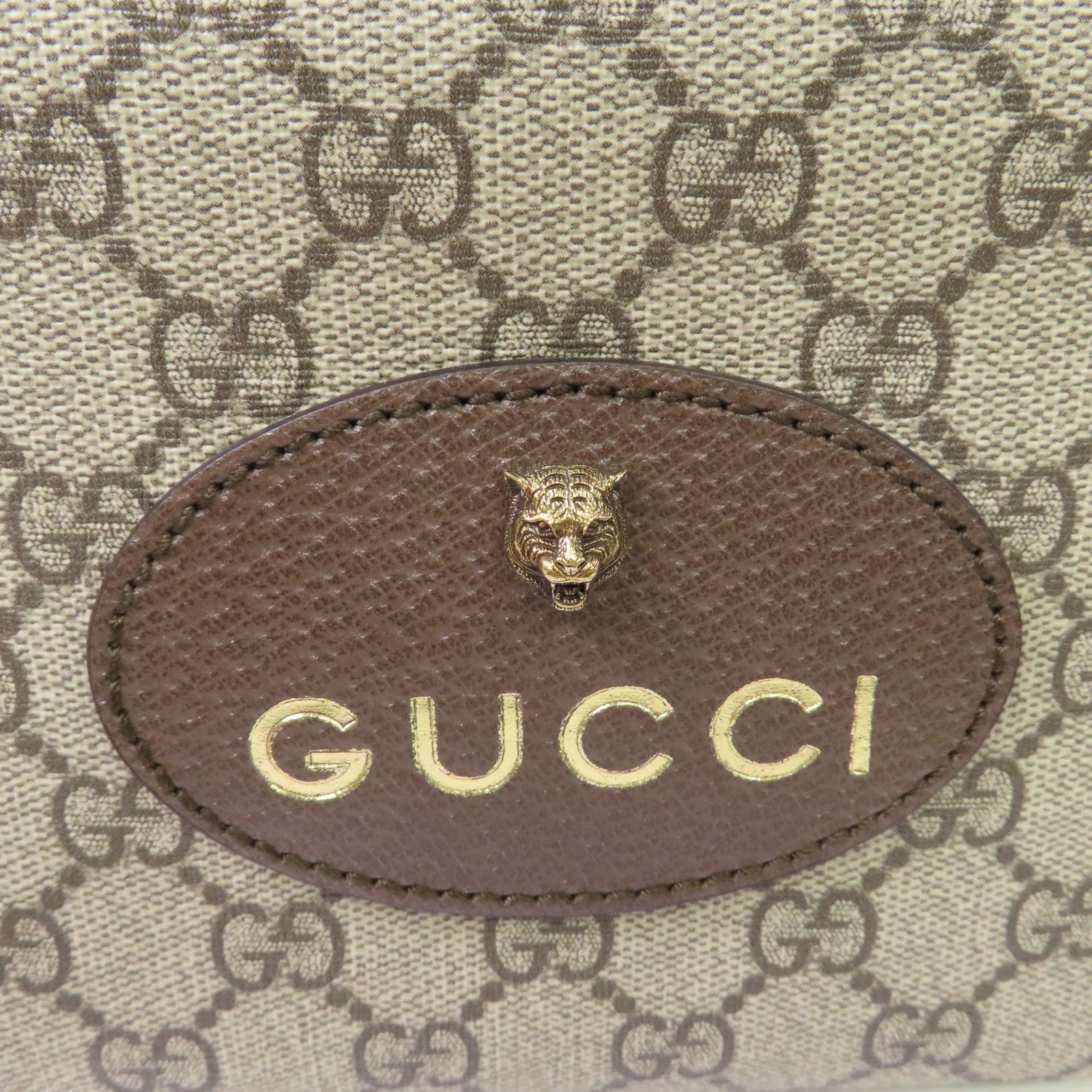 GUCCI 塗層帆布Neo Vintage GG Supreme Shoulder Bag肩背袋啡色