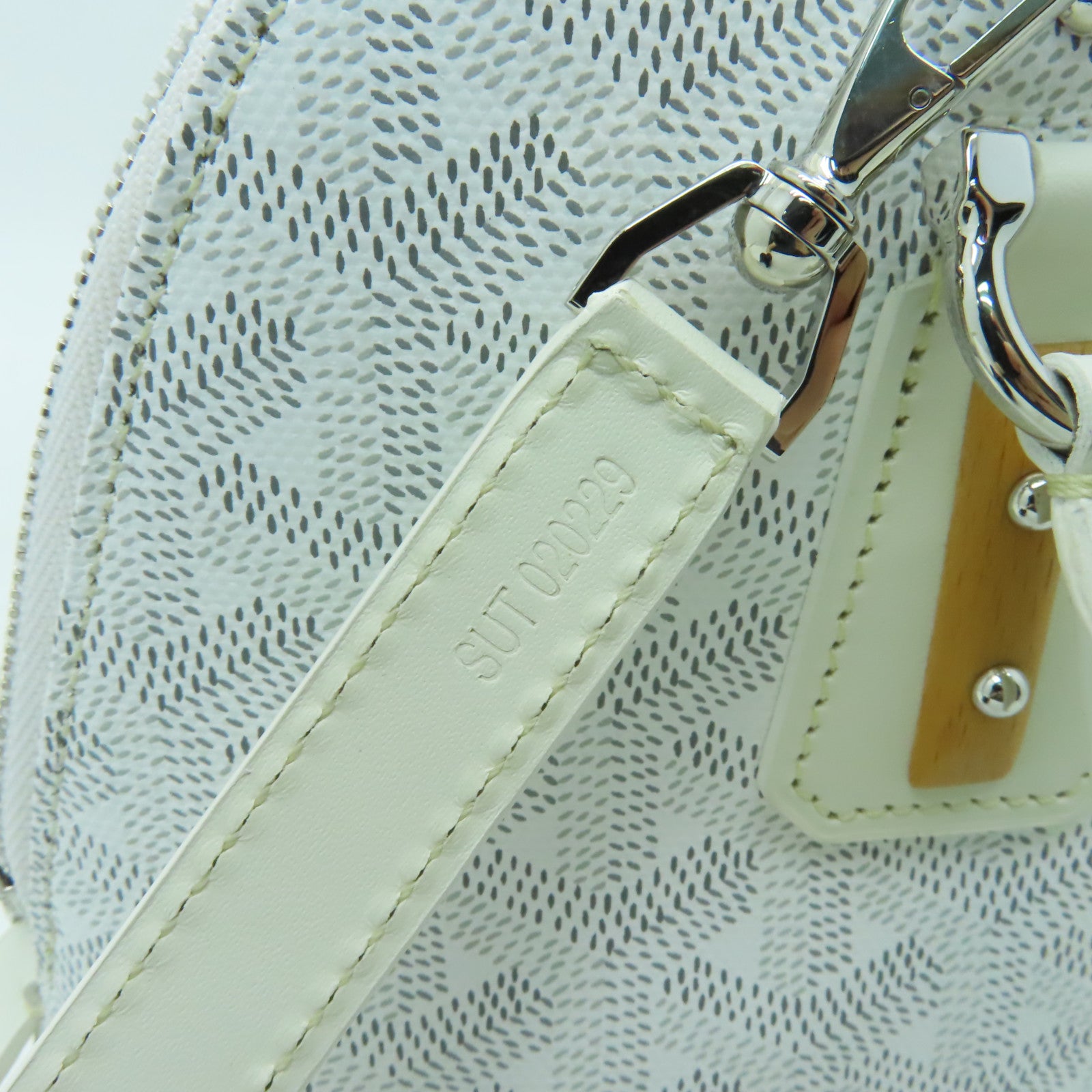 GOYARD 塗層帆布/皮革Vendome Mini銀扣手挽肩背兩用袋白色