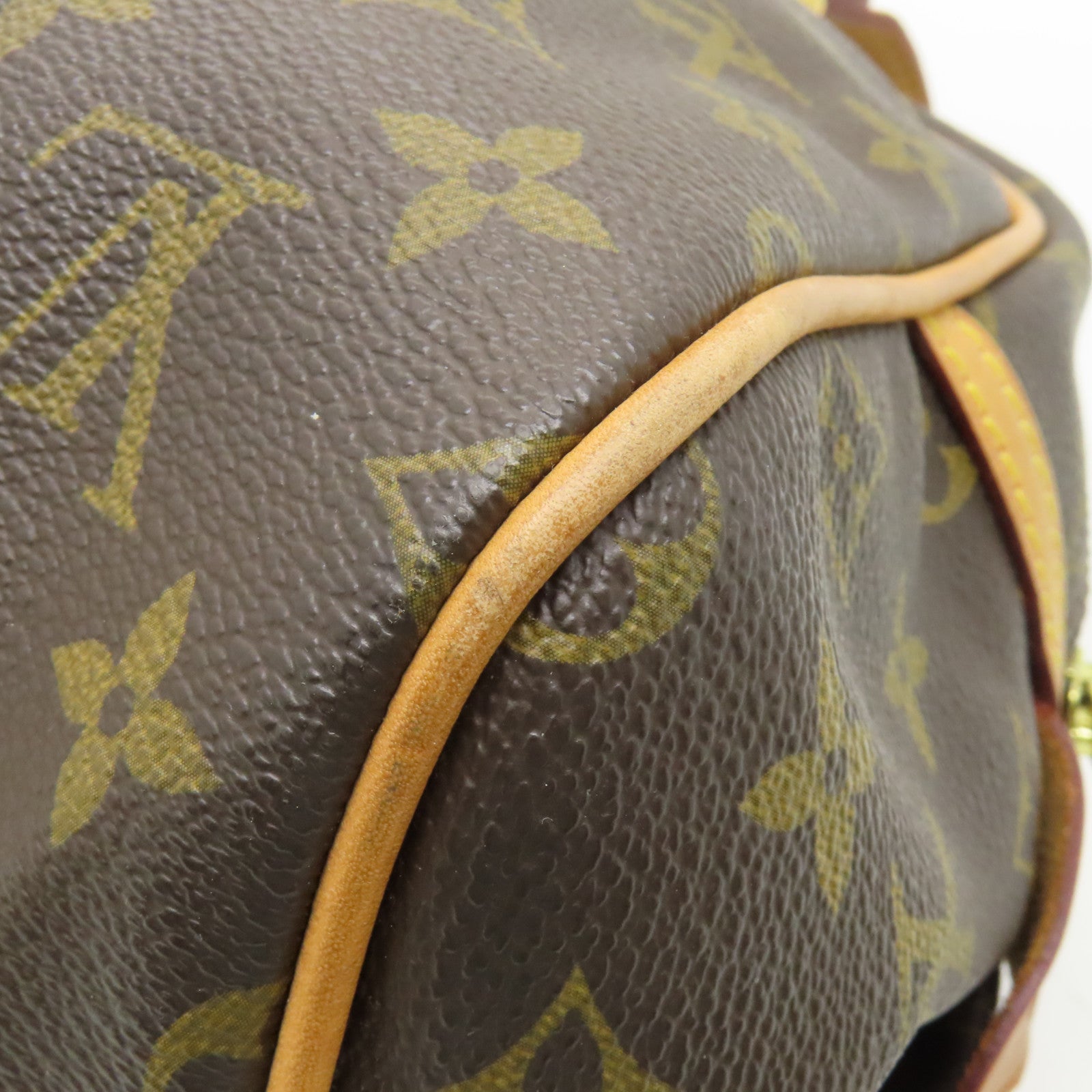LOUIS VUITTON Monogram Montorgueil PM金扣肩背袋棕色
