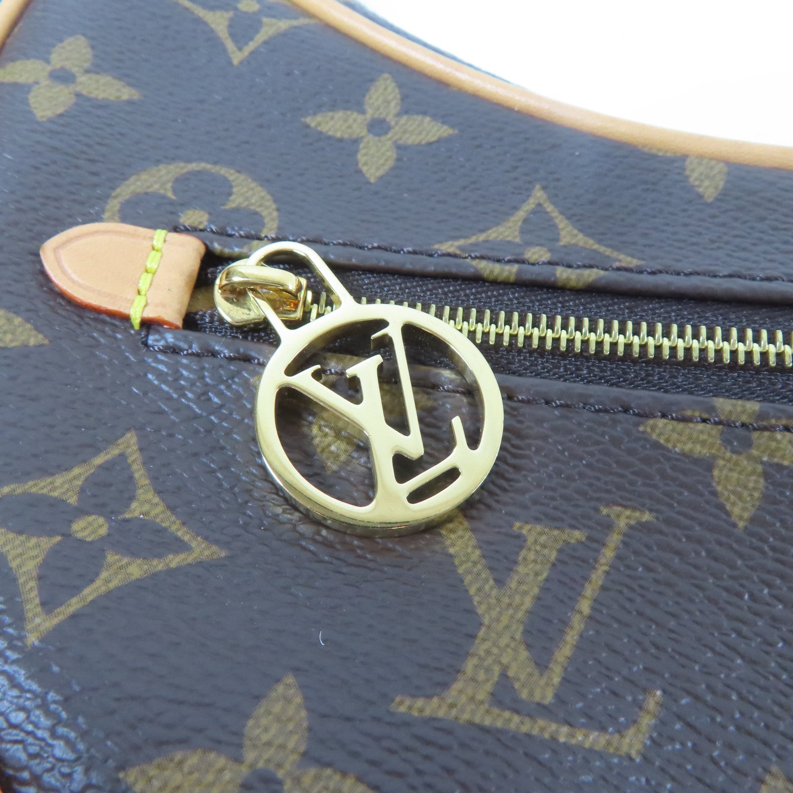 LOUIS VUITTON Monogram Loop金扣鏈帶肩背袋啡色
