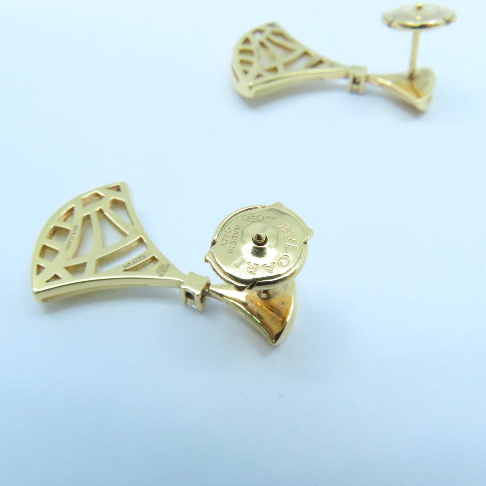 BVLGARI 18K玫瑰金Divas Dream Earrings 0.07ct鑽石/珍珠母耳環