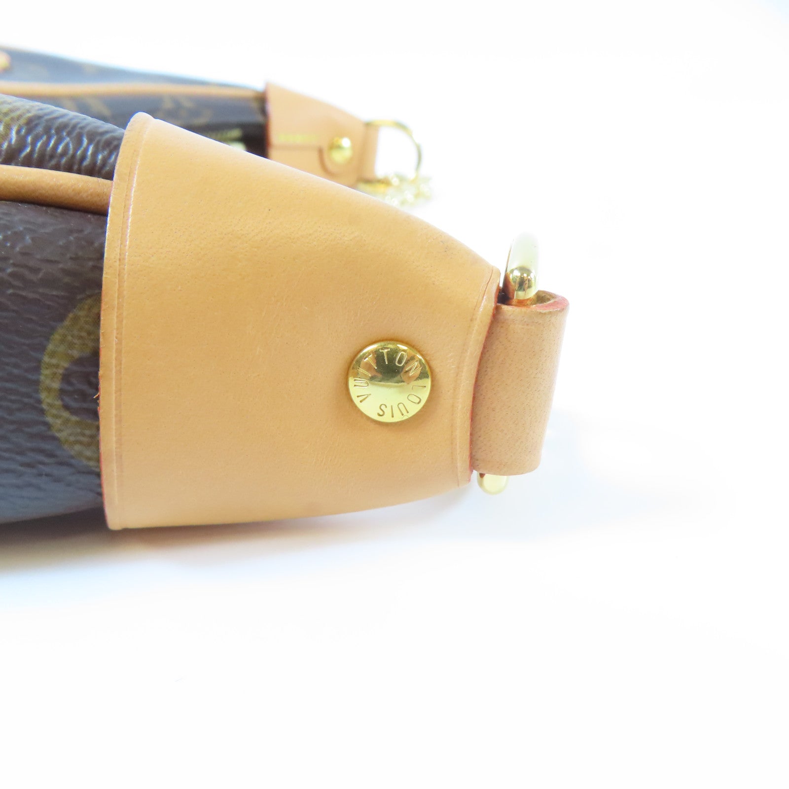 LOUIS VUITTON Monogram Loop金扣鏈帶肩背袋啡色