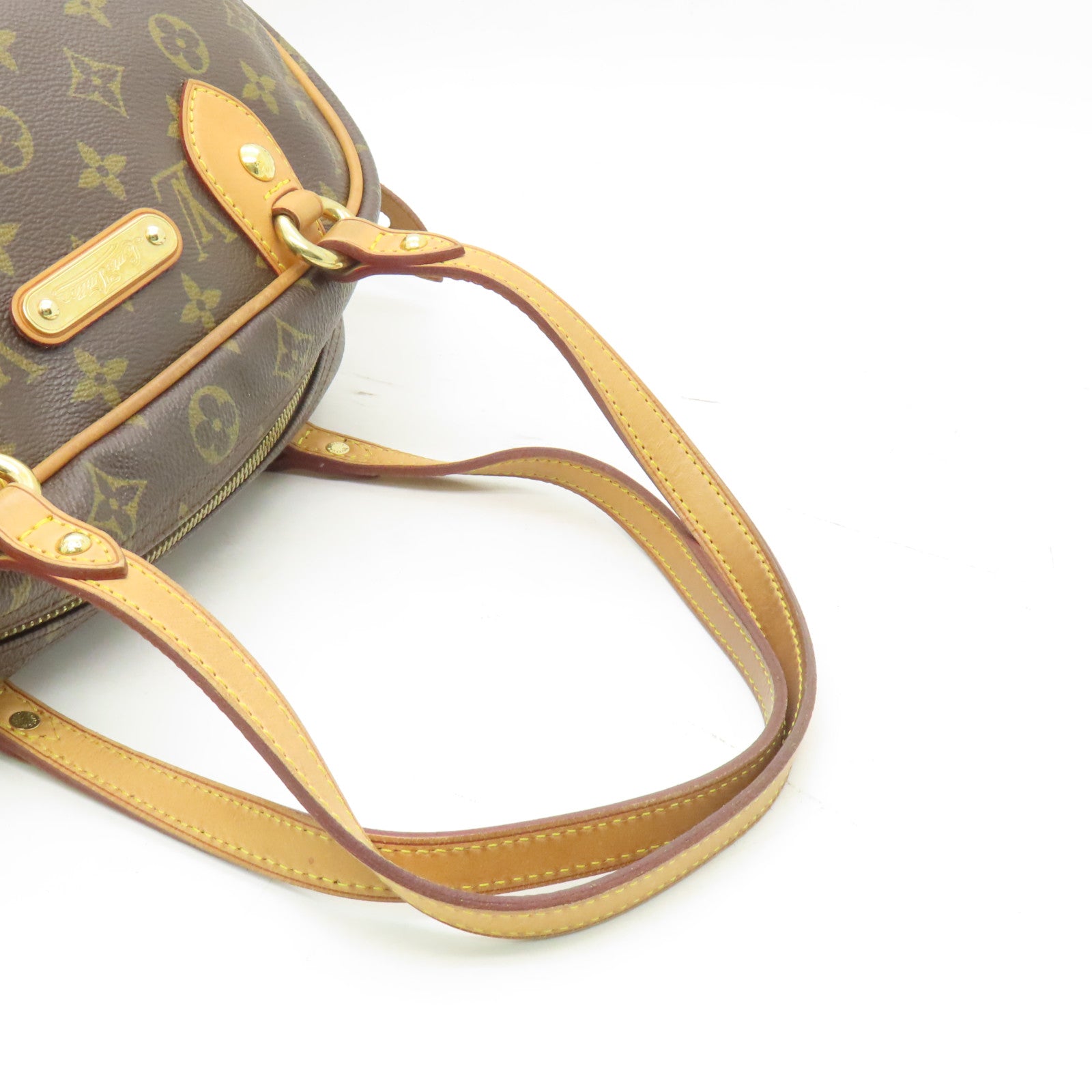 LOUIS VUITTON Monogram Montorgueil PM金扣肩背袋棕色