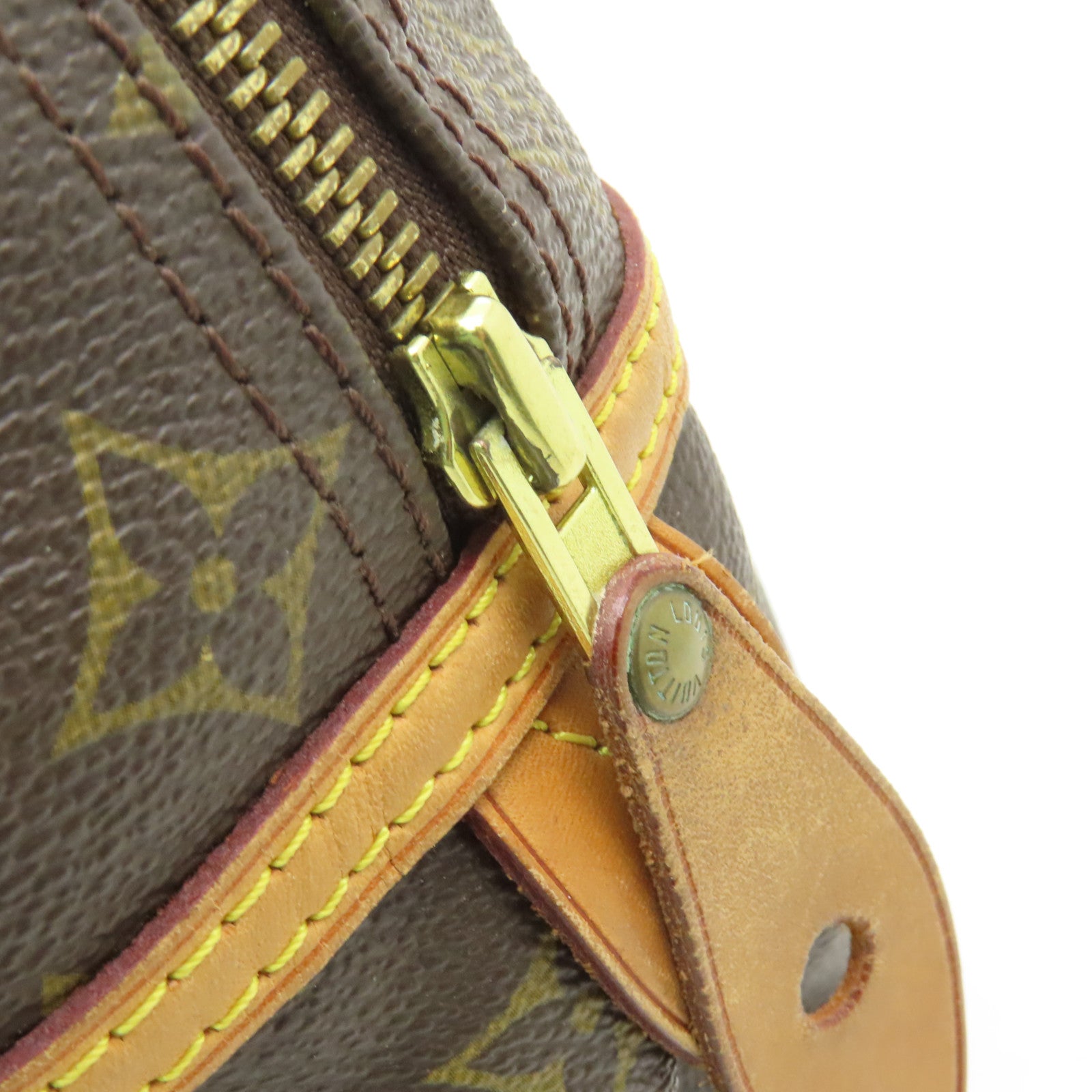 LOUIS VUITTON Monogram Montorgueil PM金扣肩背袋棕色