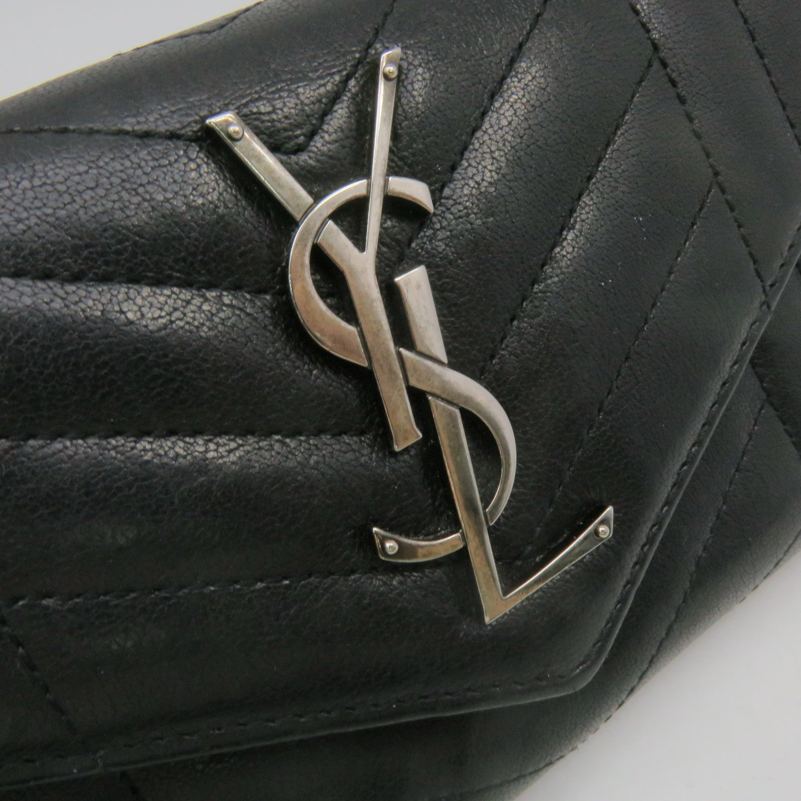 SAINT LAURENT 牛皮皮革Long Wallet長錢包黑色