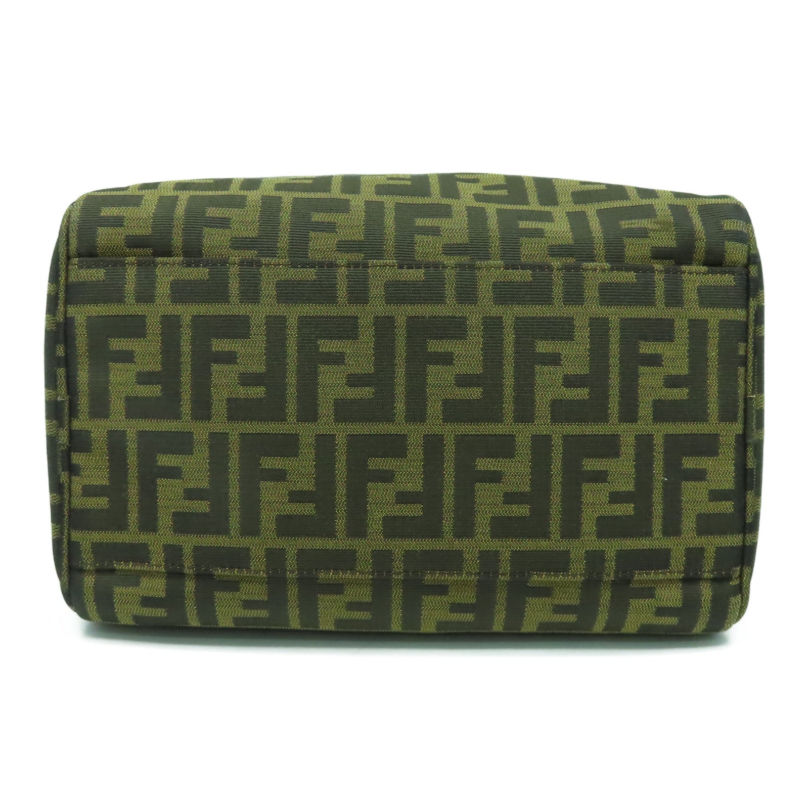 FENDI 帆布Shoulder Bag金扣手挽肩背兩用袋啡色/紫色