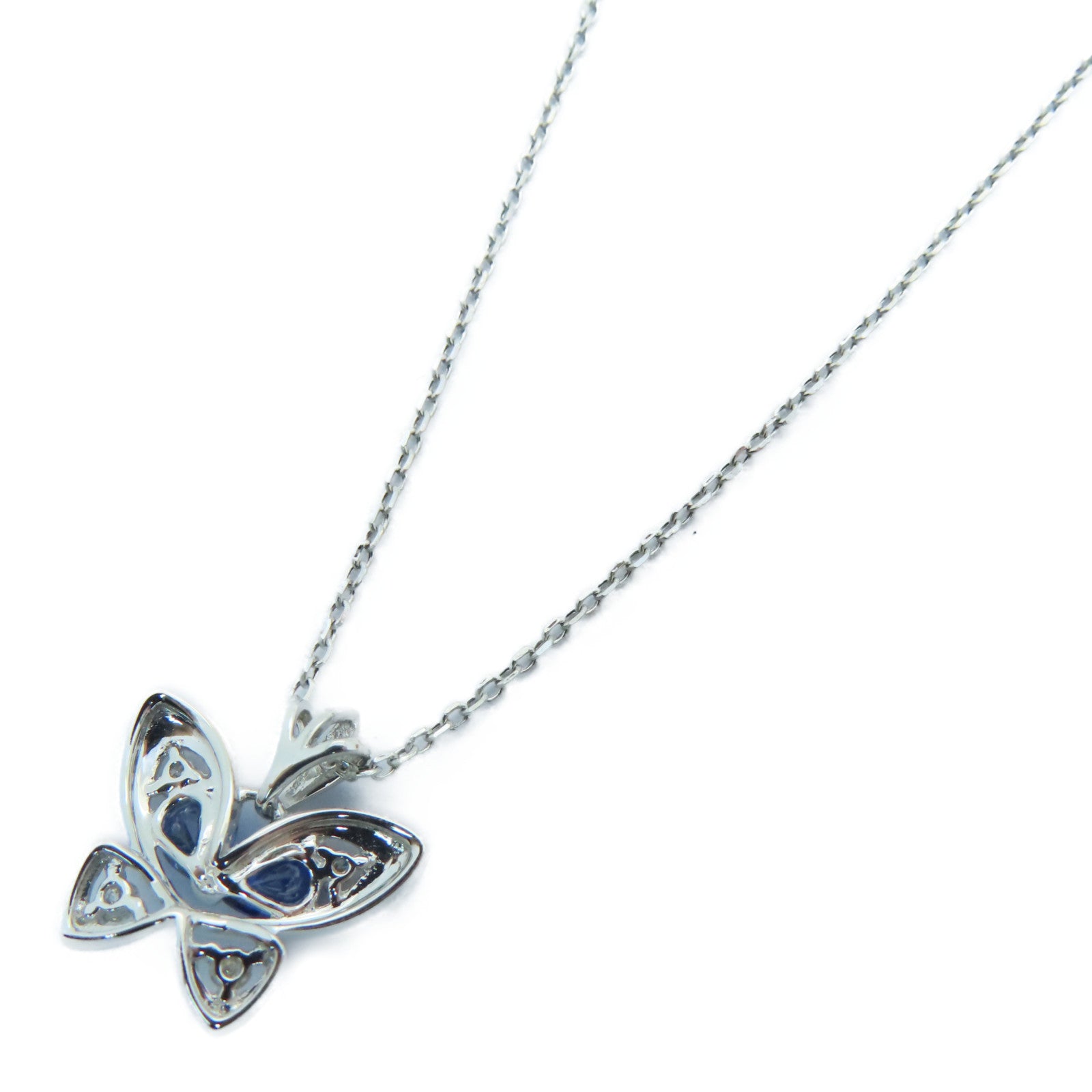 JEWELRY 18K白金Sapphire Necklace藍寶石頸錬0.38/0.05ct