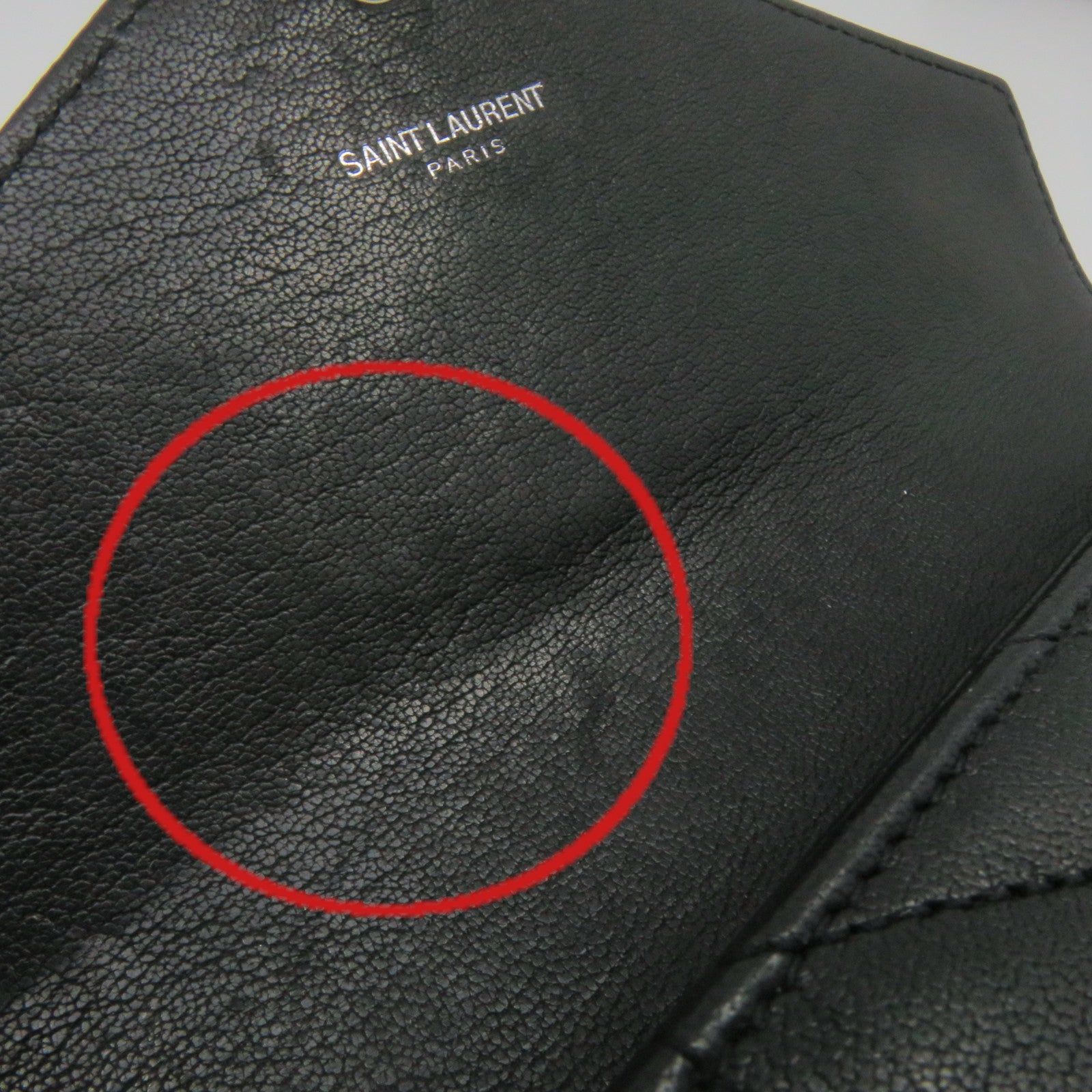 SAINT LAURENT 牛皮皮革Long Wallet長錢包黑色