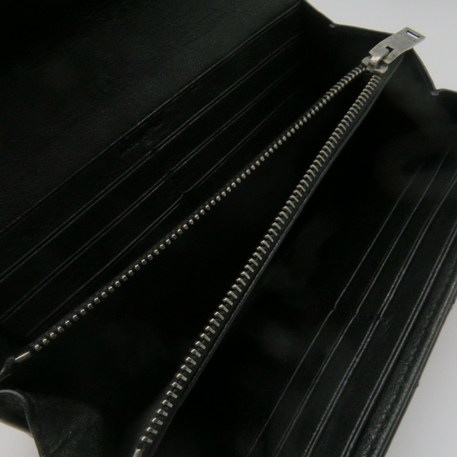 SAINT LAURENT 牛皮皮革Long Wallet長錢包黑色