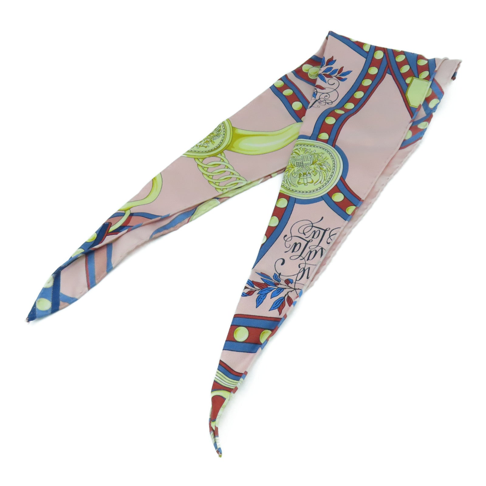 HERMES 【激減優惠】絲質Scarf絲巾粉紅色/藍色