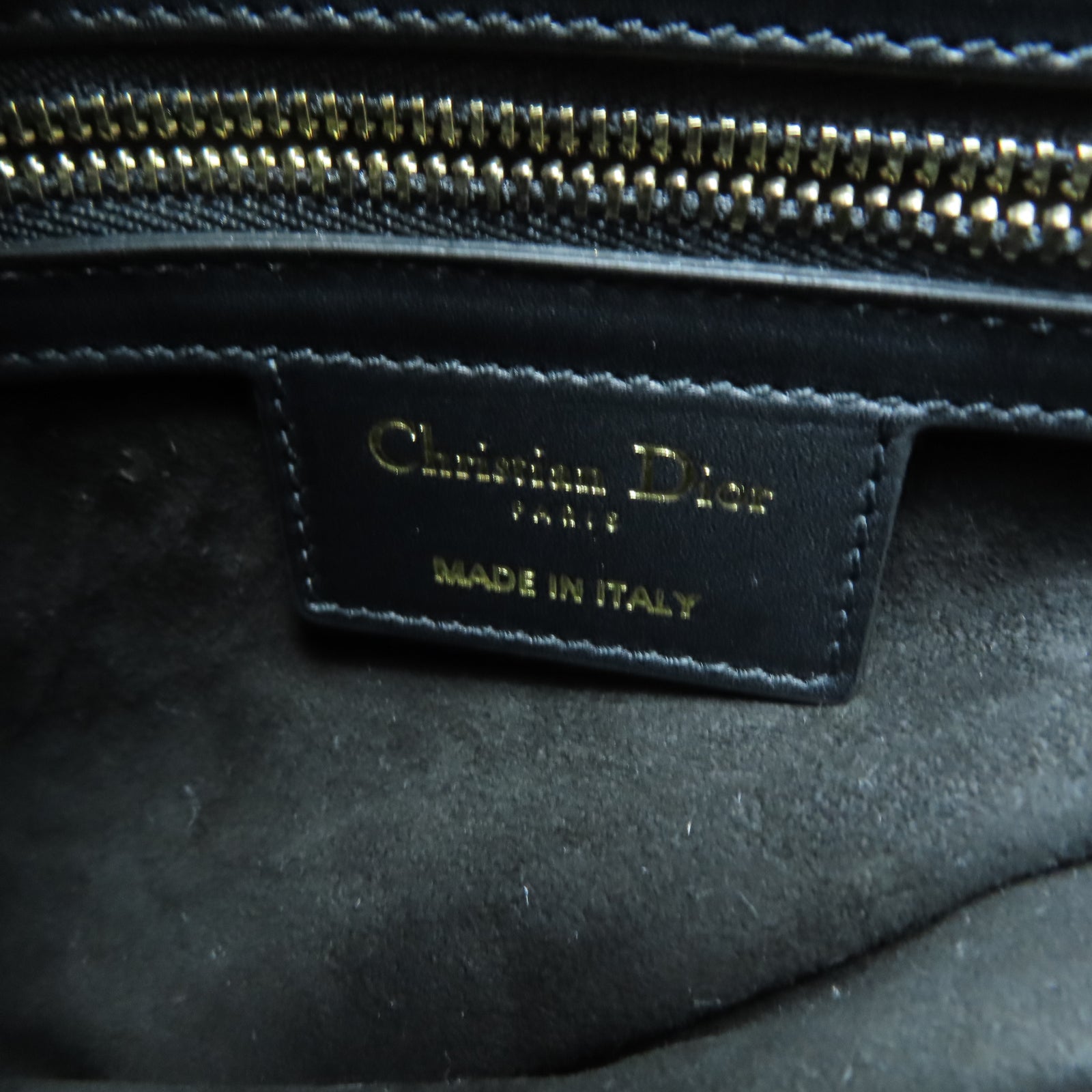 Dior 牛皮皮革Saddle bag金扣肩背袋黑色
