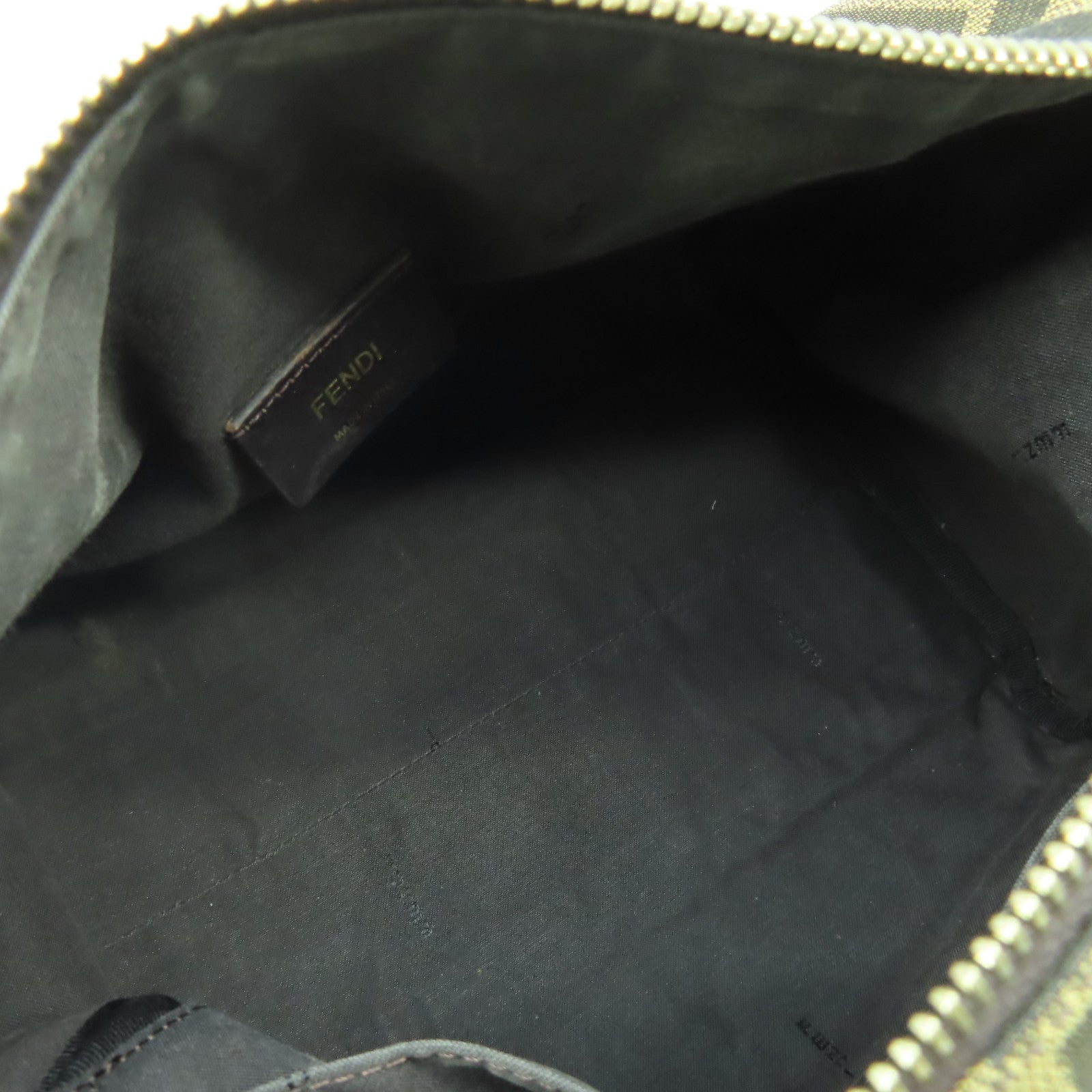 FENDI 帆布Shoulder Bag金扣手挽肩背兩用袋啡色/紫色
