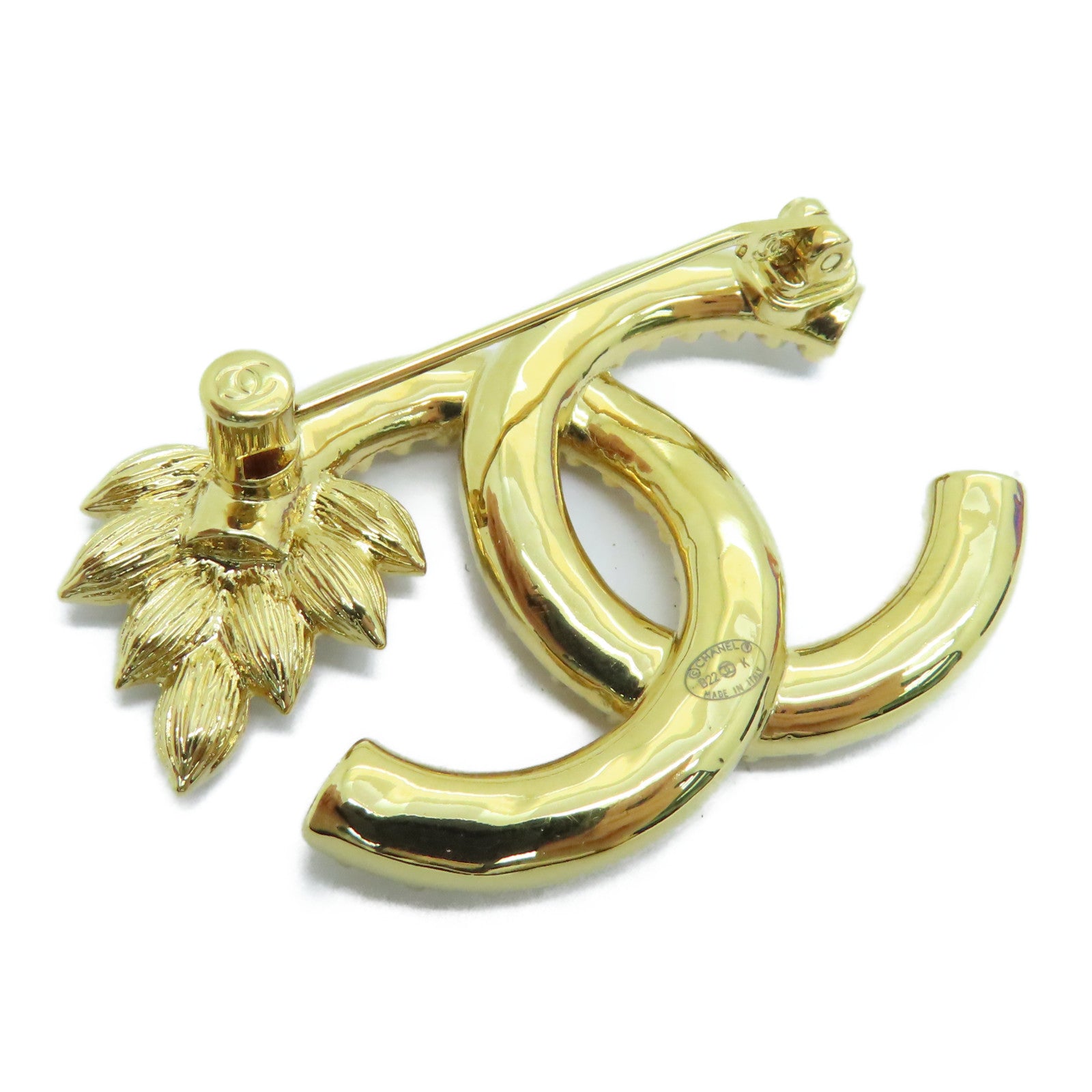 CHANEL 金屬Brooch金扣襟針金色