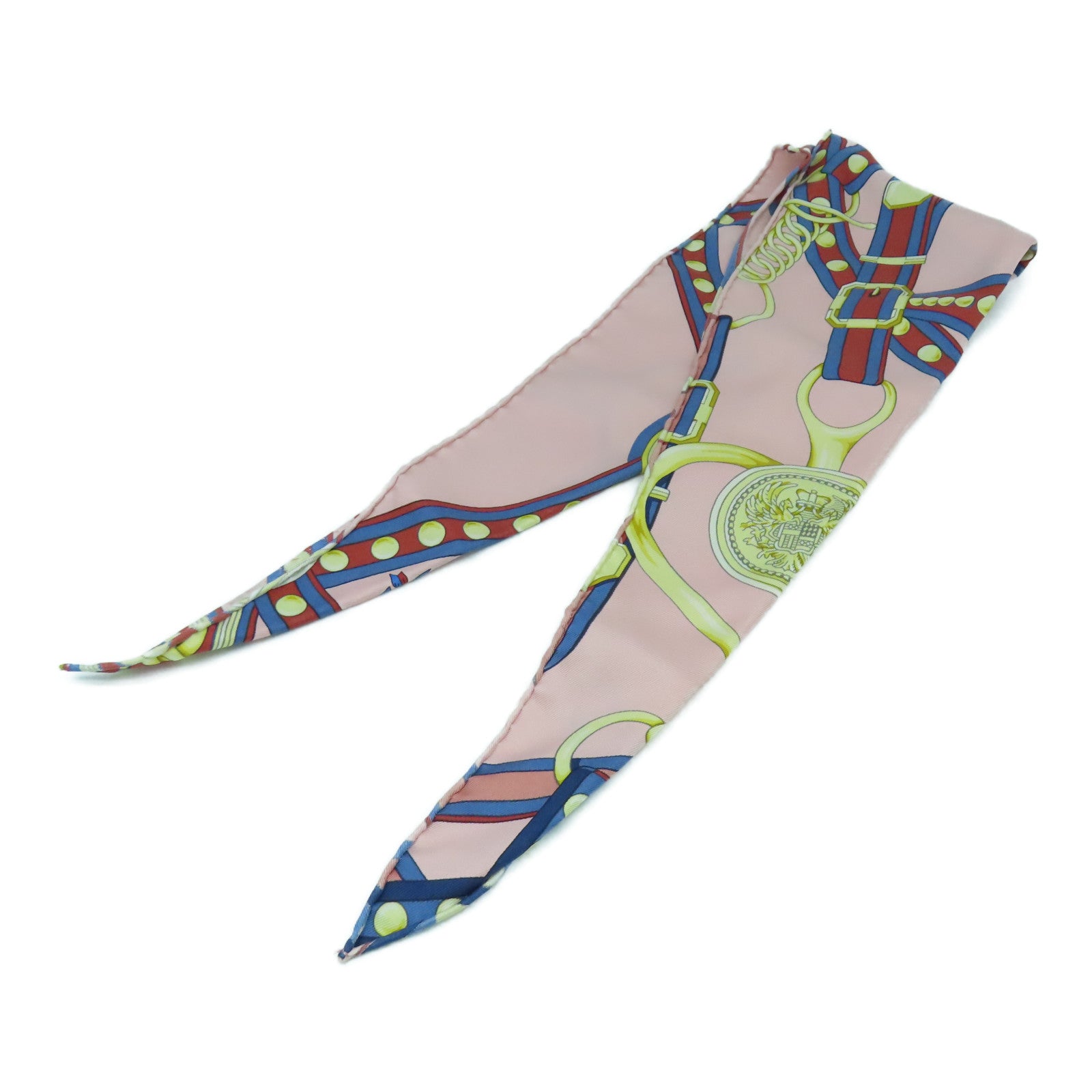 HERMES 【激減優惠】絲質Scarf絲巾粉紅色/藍色