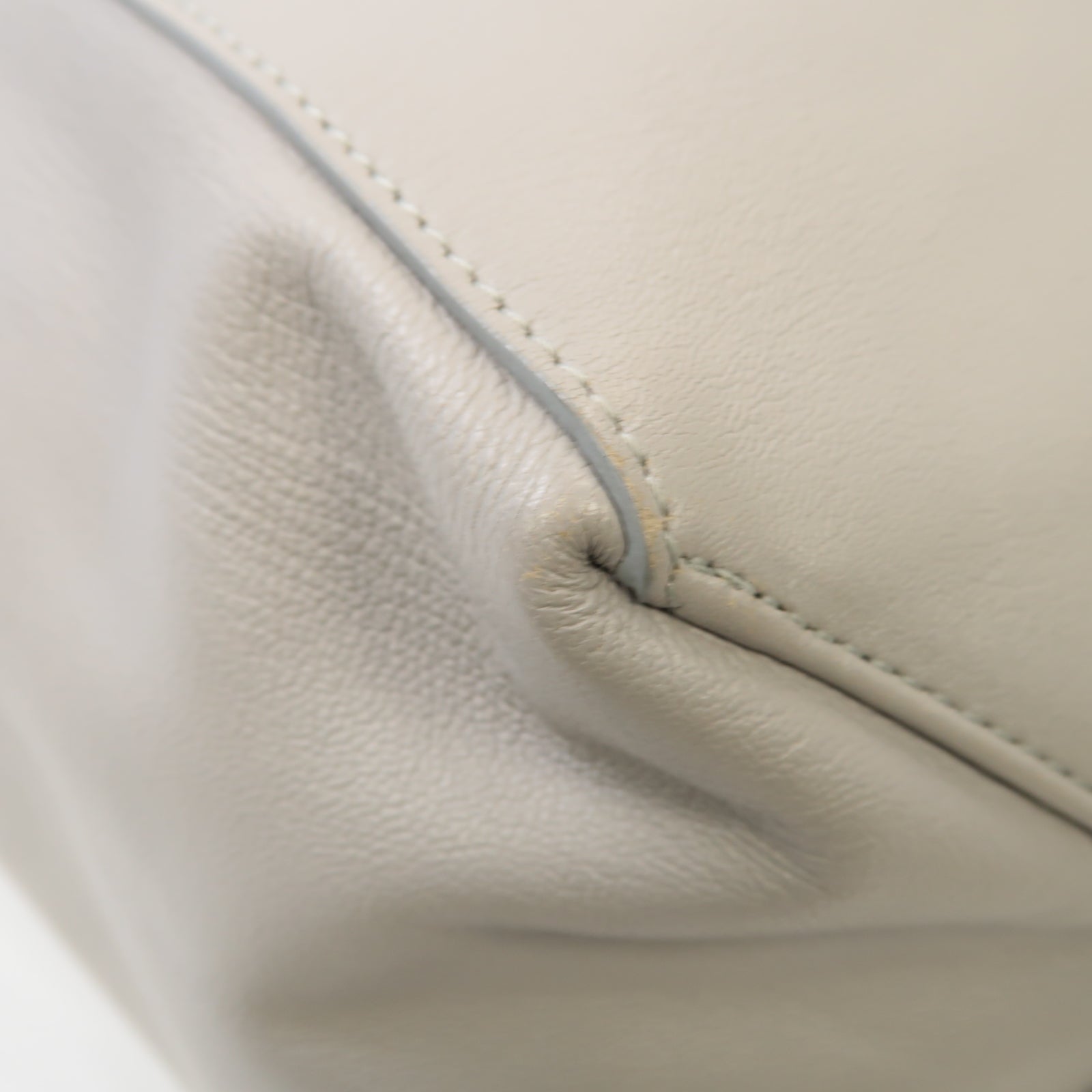 CELINE 牛皮皮革/蛇皮皮革Tote Bag金扣手挽袋灰色
