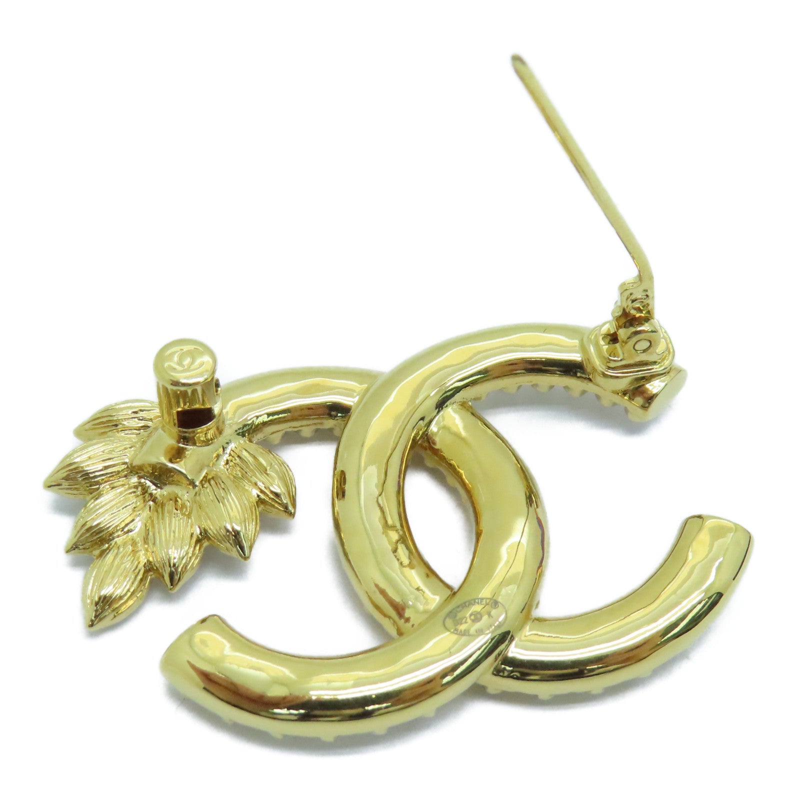 CHANEL 金屬Brooch金扣襟針金色