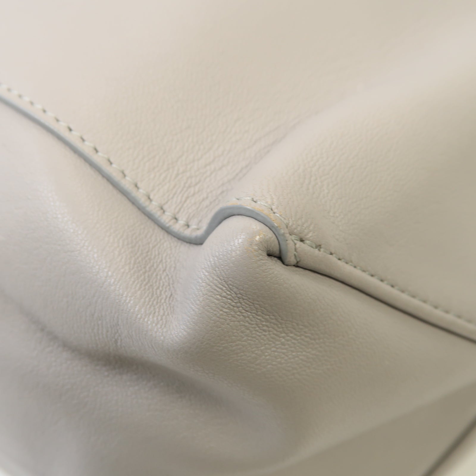 CELINE 牛皮皮革/蛇皮皮革Tote Bag金扣手挽袋灰色