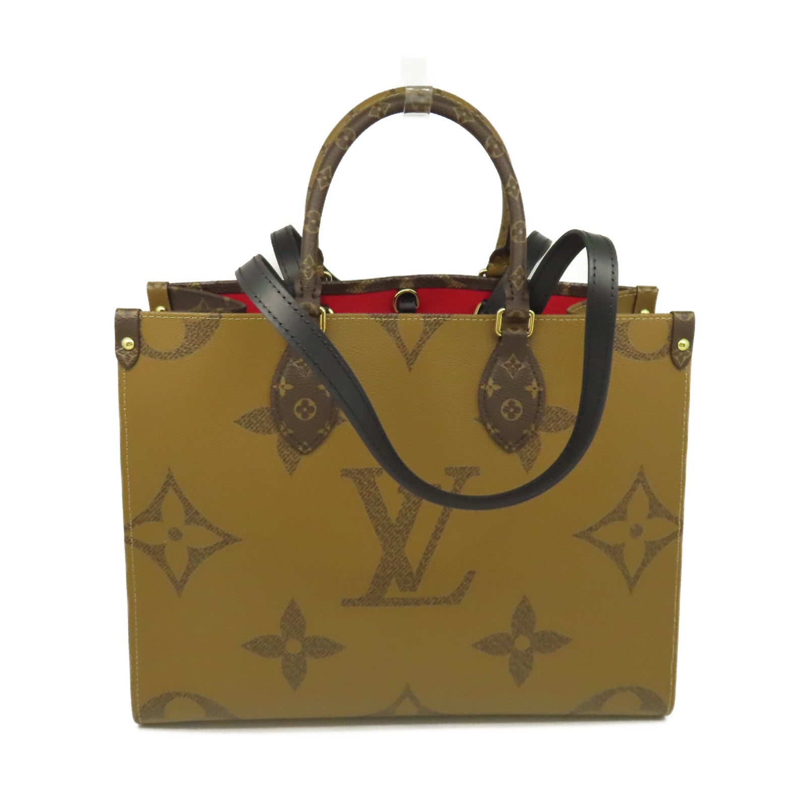 LOUIS VUITTON Monogram OnTheGo MM 2Way Shoulder Bag手挽肩背兩用袋啡色
